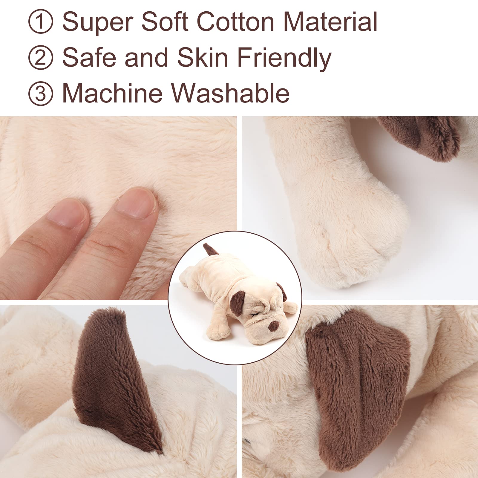 OKAMDERT Heartbeat Puppy Toy,Puppy Separation Anxiety Toy, Puppy Behavioral Training Aid for Dog Sleep Aid Plush, Pet Companion