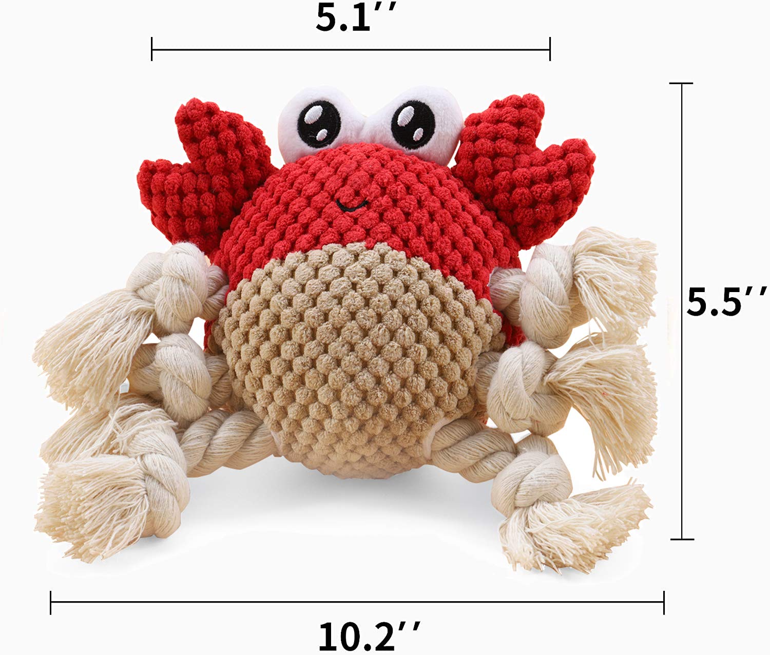 Blnboimrun Dog Toys Stuffed Dog Plush Toys Milu Deer Dog Squeaky Toys With Crinkle Paper Chew Toys For Large And Medium Dogs Puppy