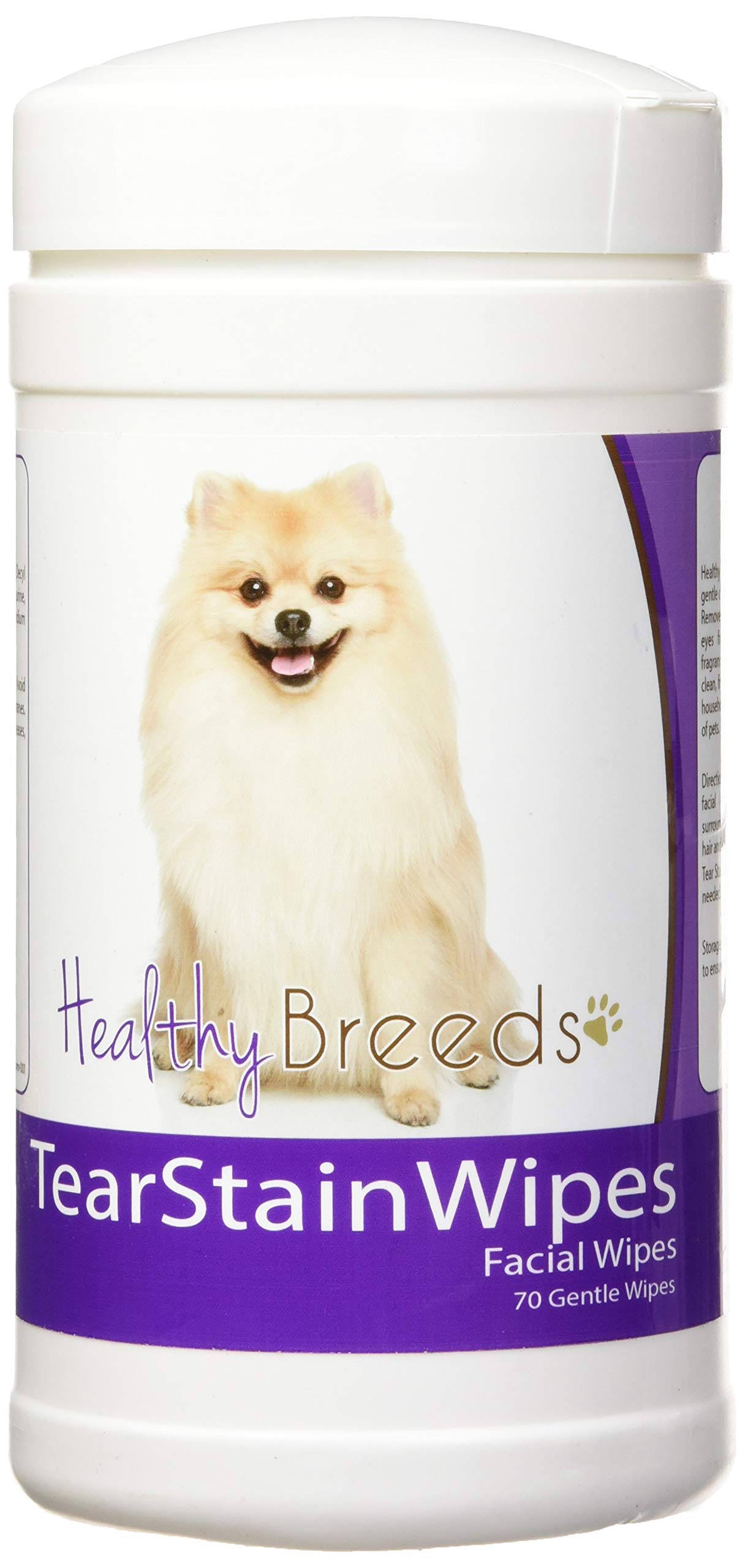Healthy Breeds Pomeranian Tear Stain Wipes 70 Count