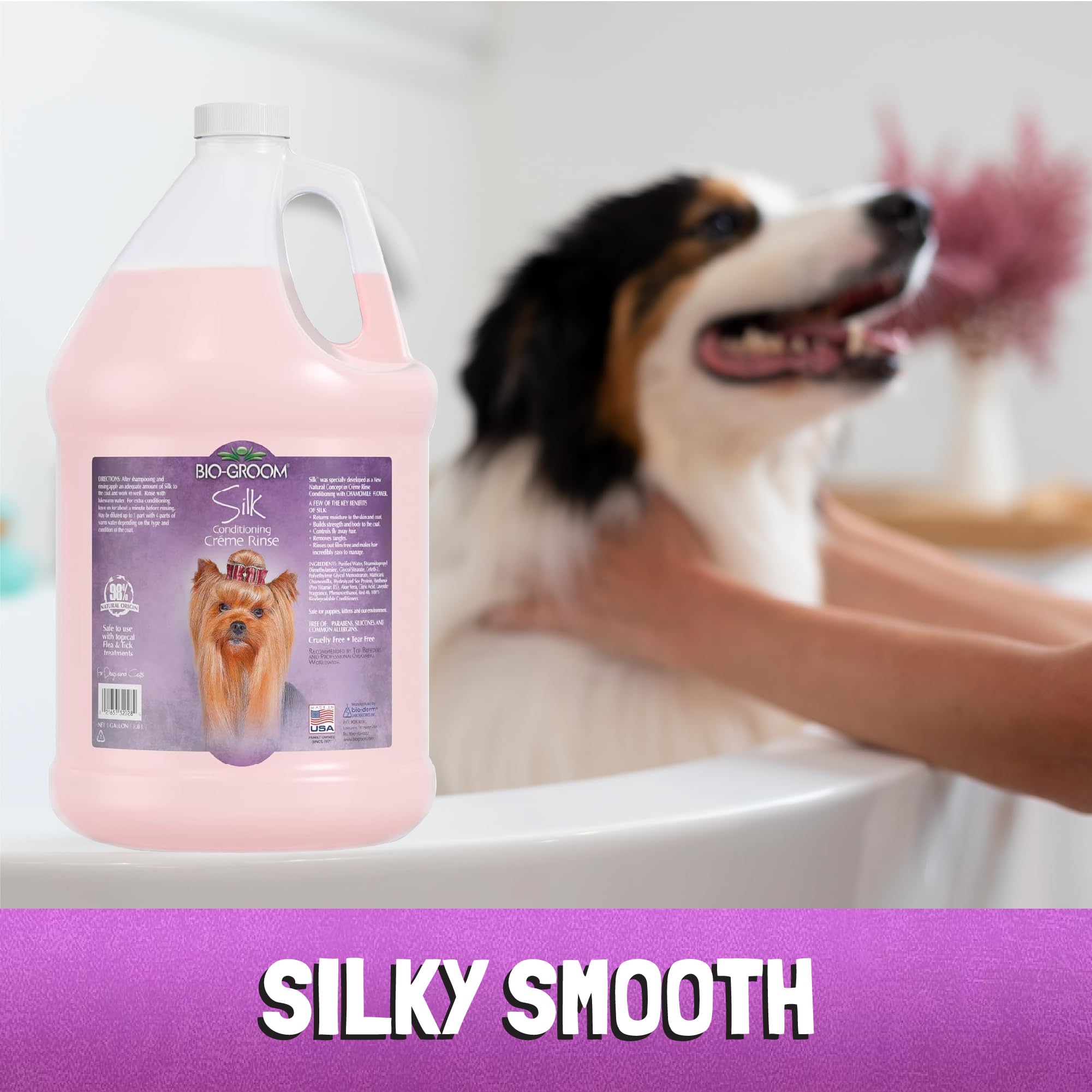 Bio-Groom Silk Creme Rinse Dog Conditioner - Dog Bathing Supplies, Puppy Shampoo, Cat & Dog Grooming Supplies For Sensitive Skin