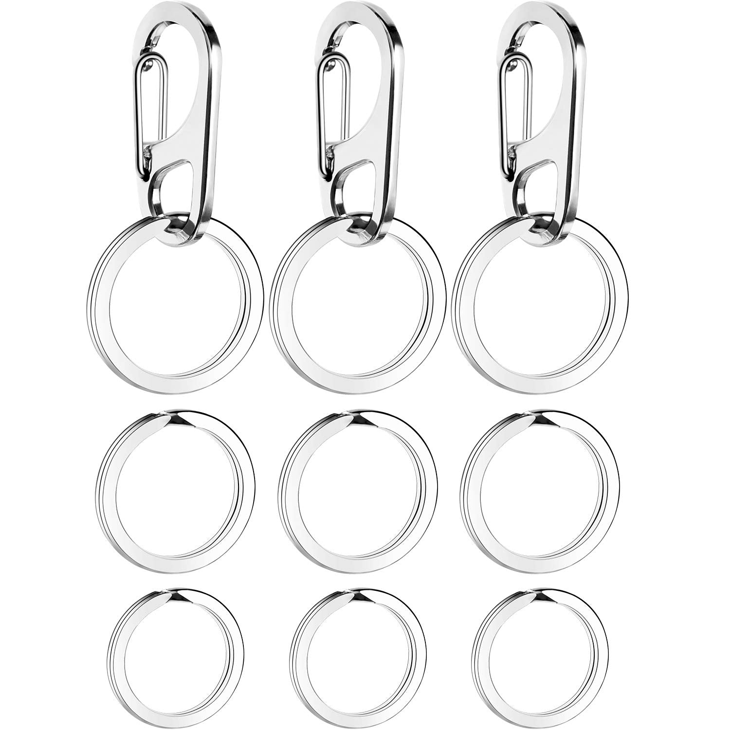 Jovitec 3 Sets Dog Tag Clip Id Tag With Rings Holder For Dogs And Cats Collars Harnesses