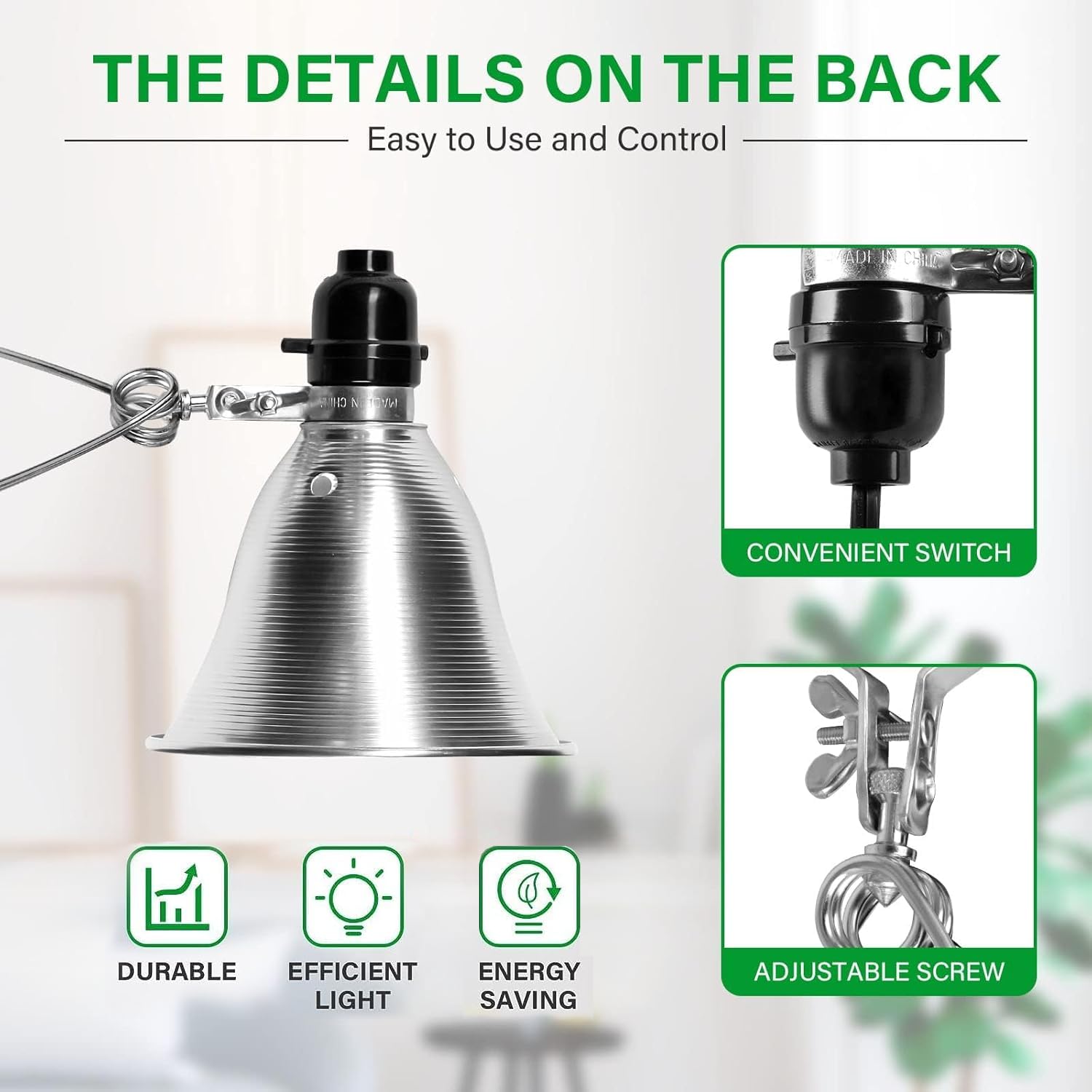 Simple Deluxe 4-Pack Clamp Lamp Light With 5.5 Inch Aluminum Reflector Up To 60 Watt E26 (No Bulb Included), 6 Feet Cord