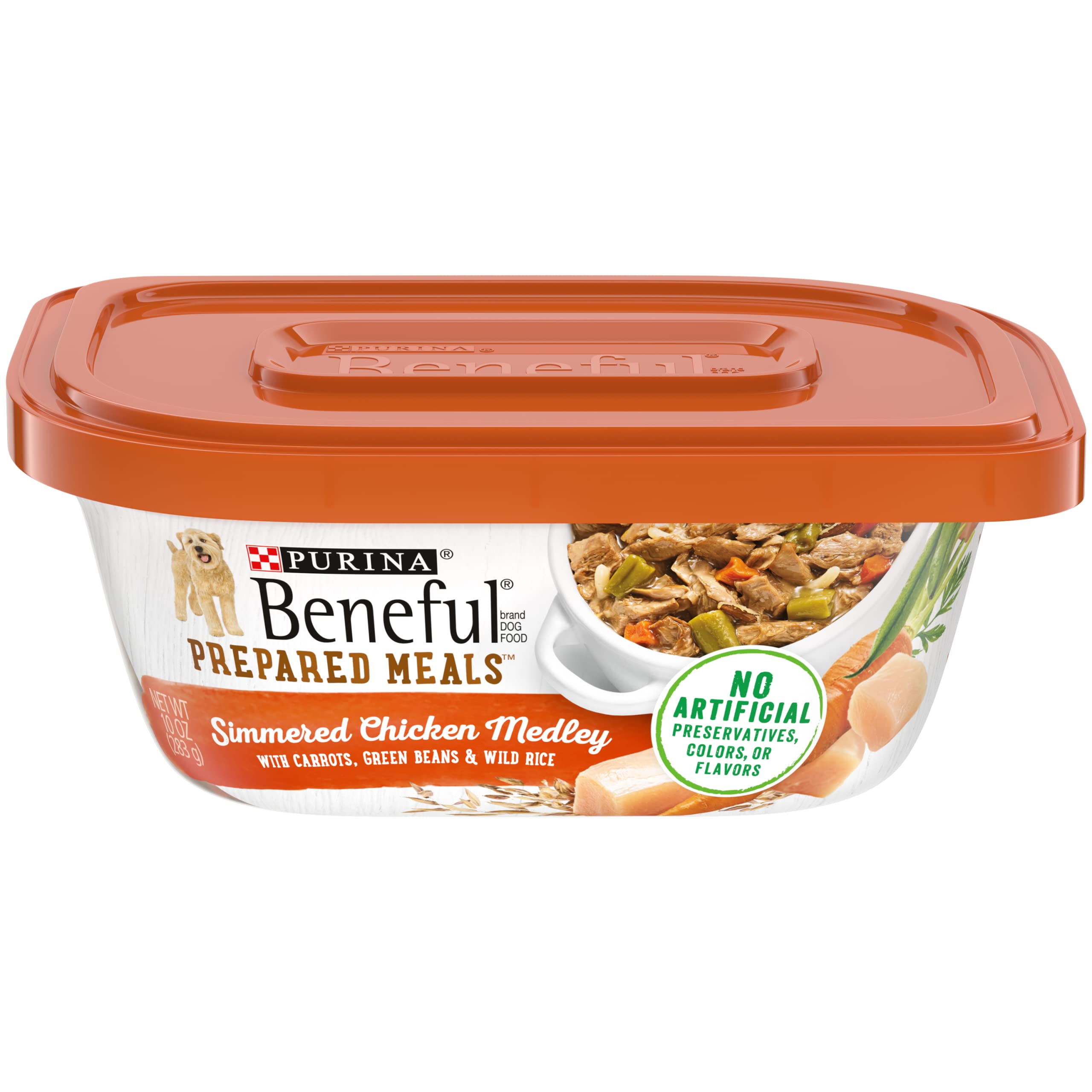 Purina Beneful Gravy Wet Dog Food, Prepared Meals Simmered Chicken Medley - (8) 10 oz. Tubs