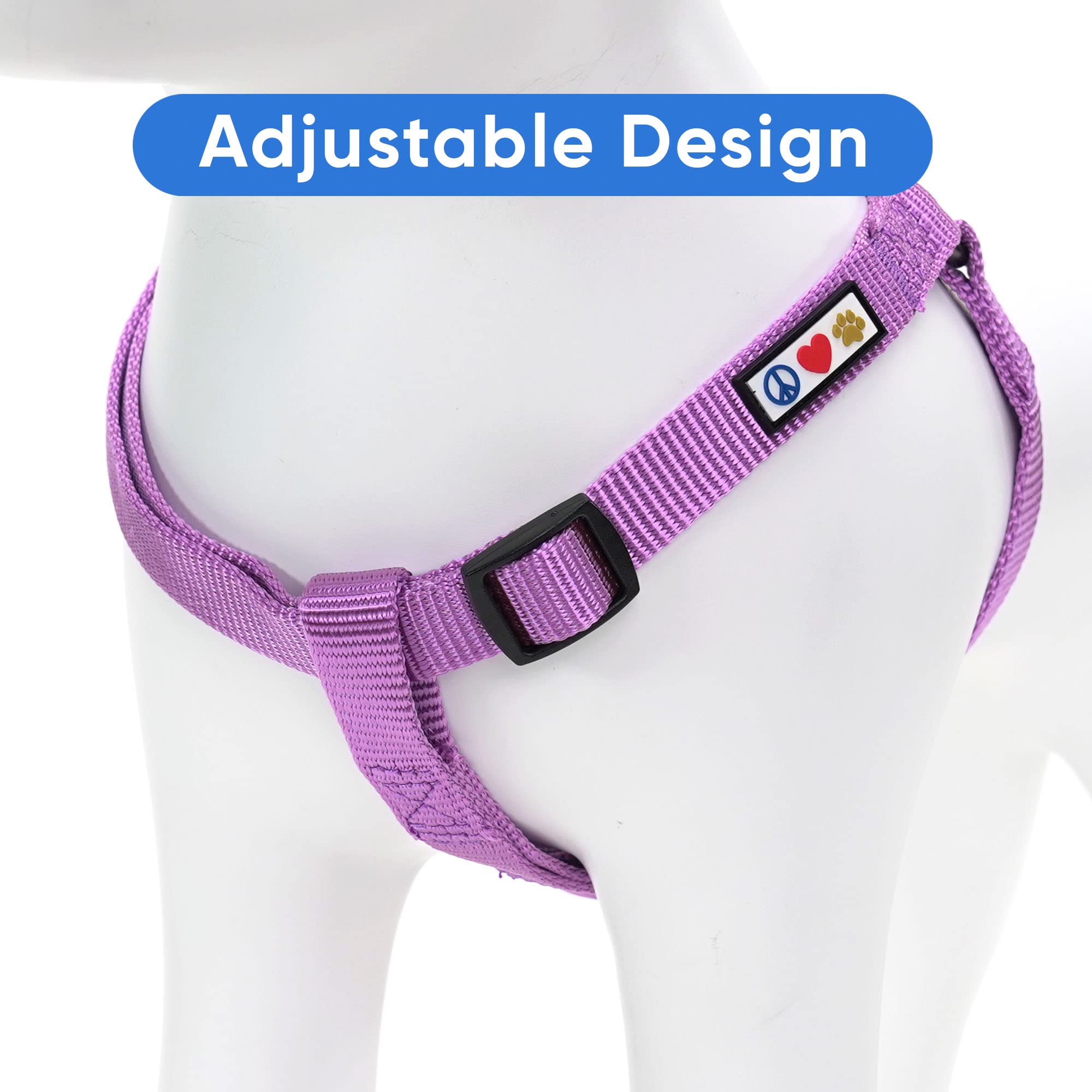 Pawtitas Solid Color Step In Dog Harness Or Vest Harness Dog Training Walking Of Your Puppy Harness Extra Small Dog Harness Orchid Purple Dog Harness
