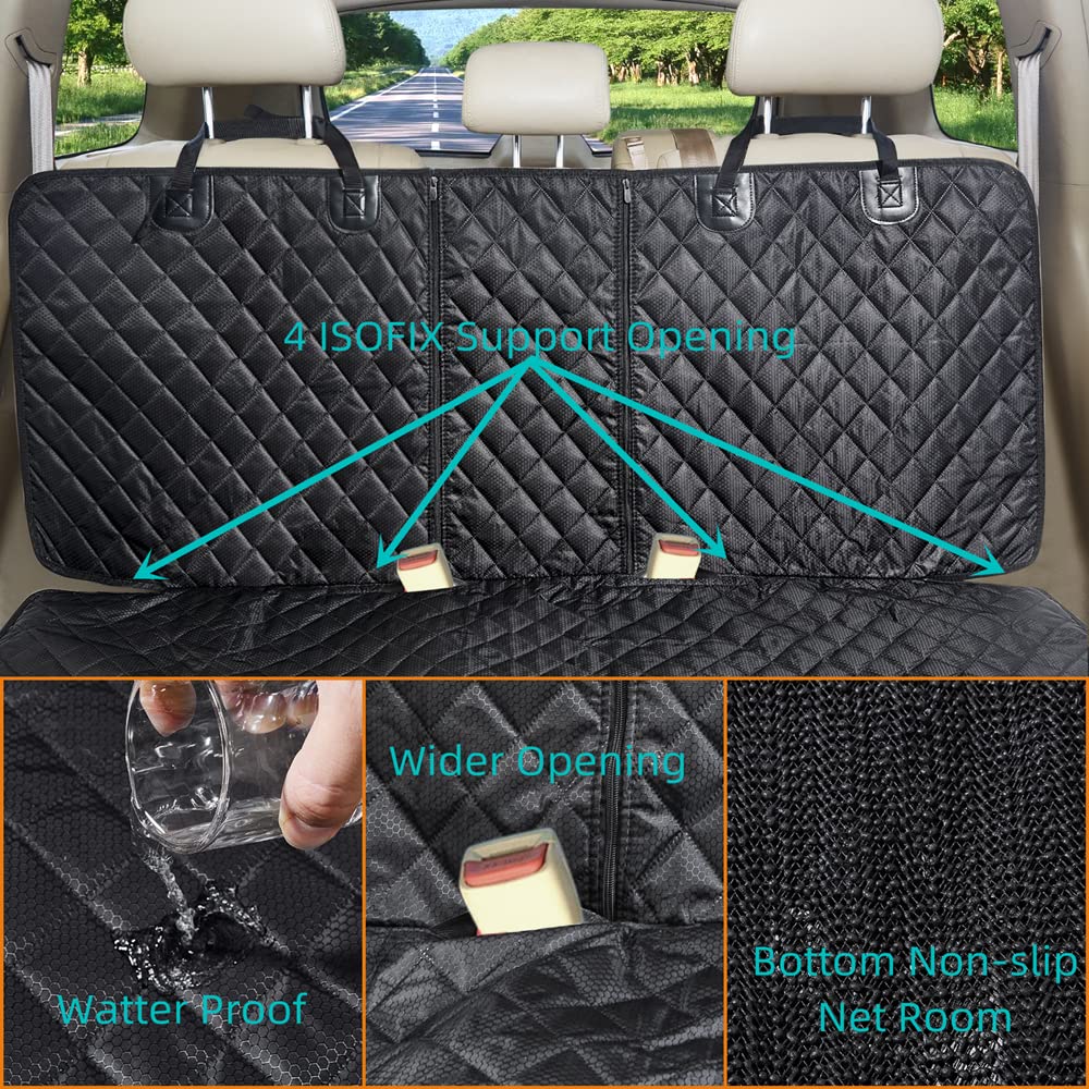 ANOSOSPEcIAL Dog car Seat cover for Back Seat cover for Kids ISOFIX car Seat Protector for Dogs Nonslip Water Proof Durable Univ