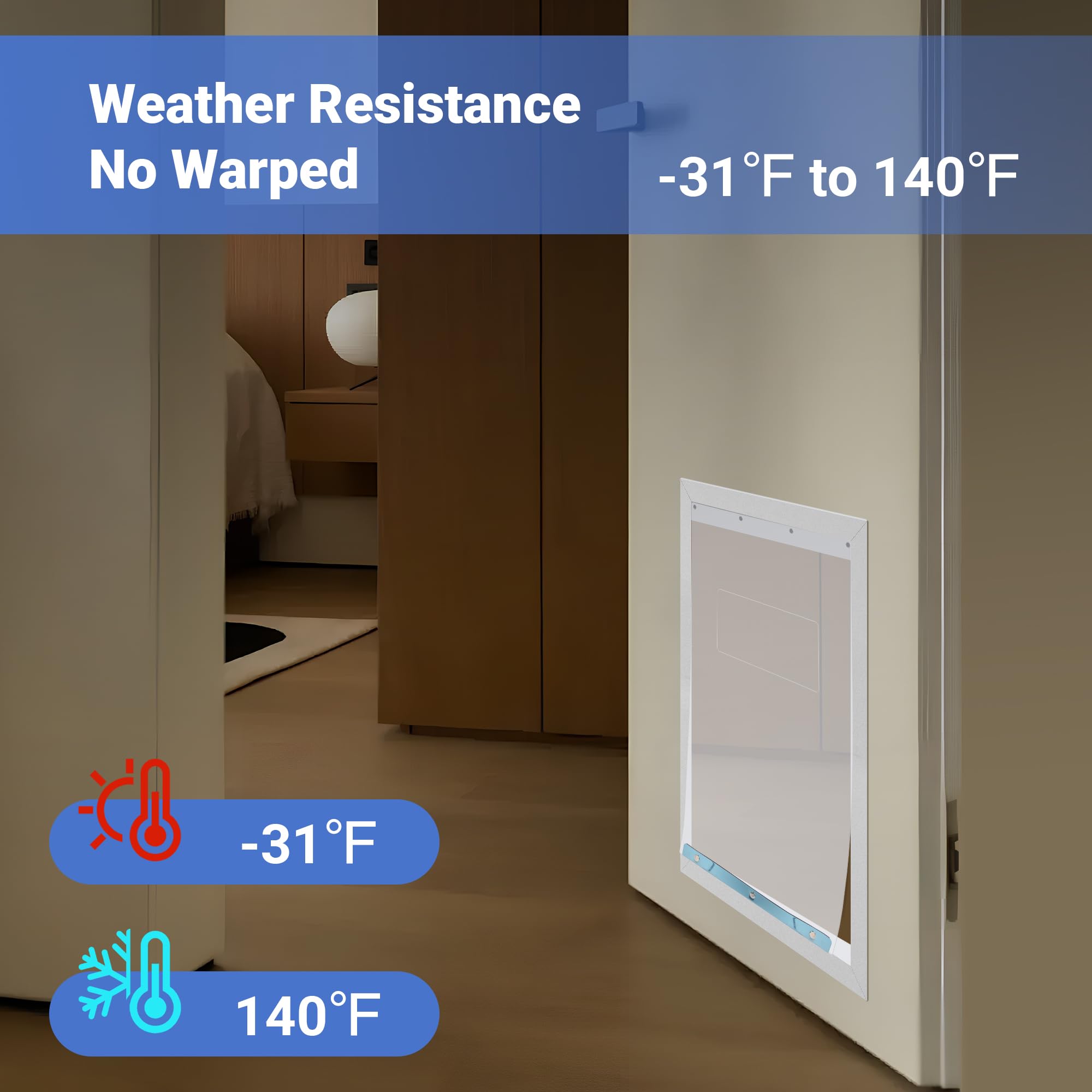 2Pack Dog Door Replacement Flaps - Measures 9.75'' X 17'', Dog Door Flap Compatible With Ideal Pet Pet Door - Replacement Flap,