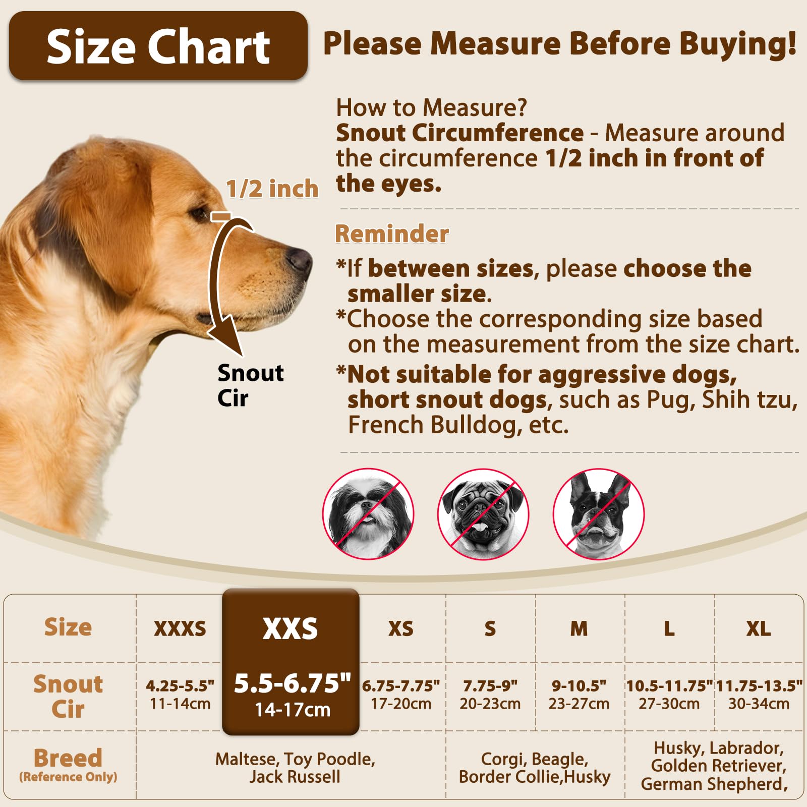 Crazy Felix Nylon Dog Muzzle For Small Medium Large Dogs Dachshund Beagle Poodle Labrador, Air Mesh Breathable And Drinkable Pet