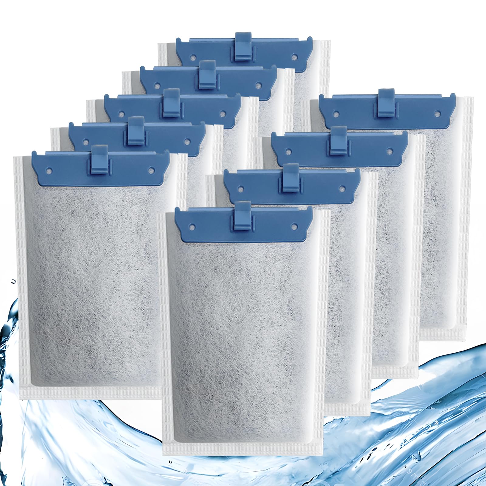 9 Pack Filter Cartridge Compatible With Whisper Bio-Bag Filters 10I/Iq10/Pf10, Medium Replacement Filter Cartridges For Aquarium