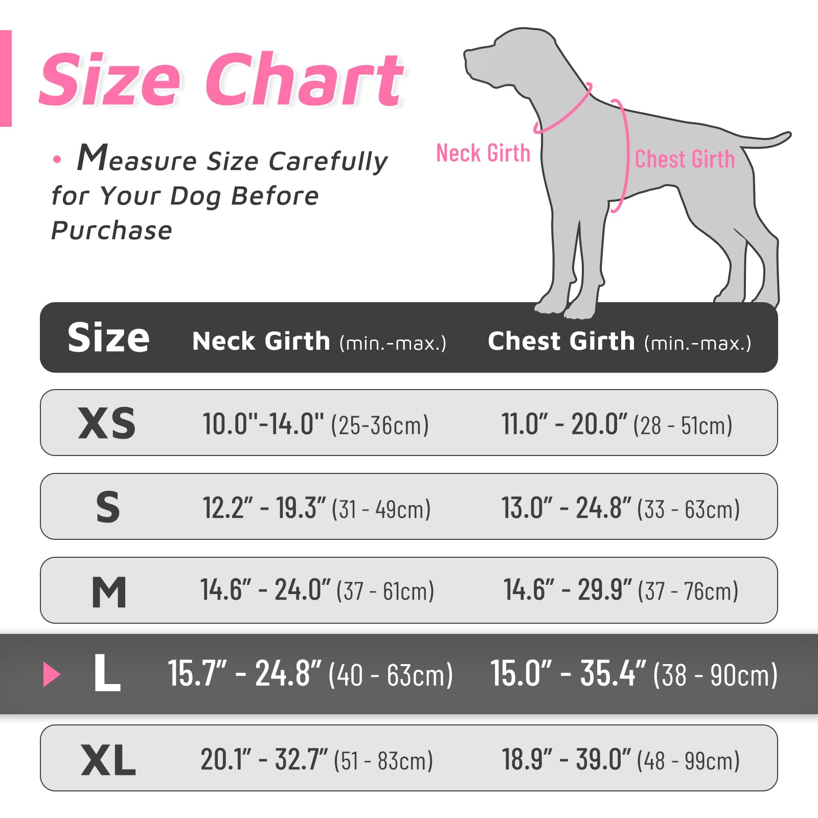 Eagloo Dog Harness For Large Dogs, No Pull Service Vest With Reflective Strips And Control Handle, Adjustable And Comfortable For Easy Walking, No Choke Pet Harness With 2 Metal Rings, Pink, L
