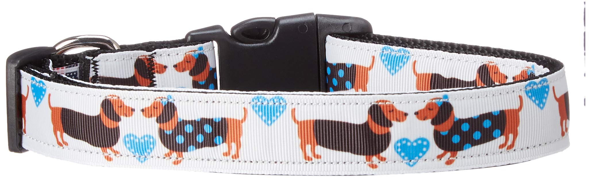 Pet Dog & Cat Nylon Collar or Leash, &quot;Doxie Love&quot; LG Collar