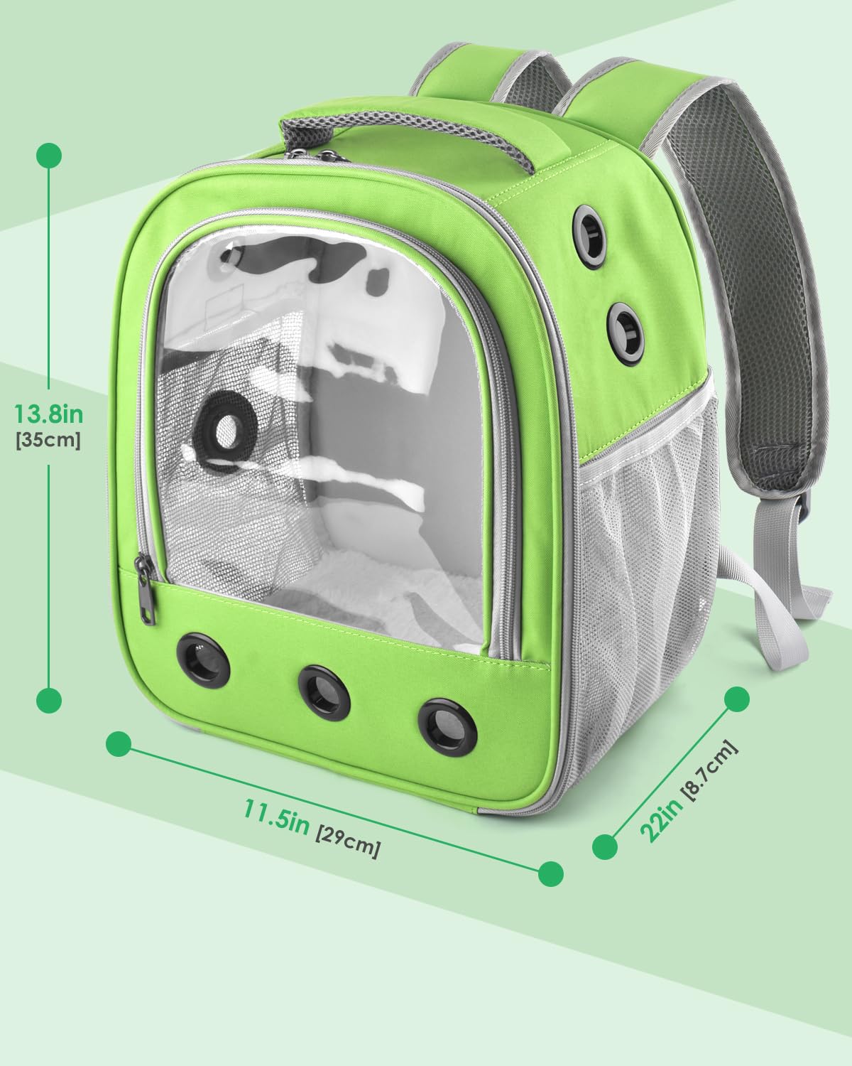 Dbness Guinea Pig Carrier Backpack, Portable Rabbit Travel Carring Bag For Pet Bunny Sugar Chinchilla Gerbil Bearded Dragon Hams