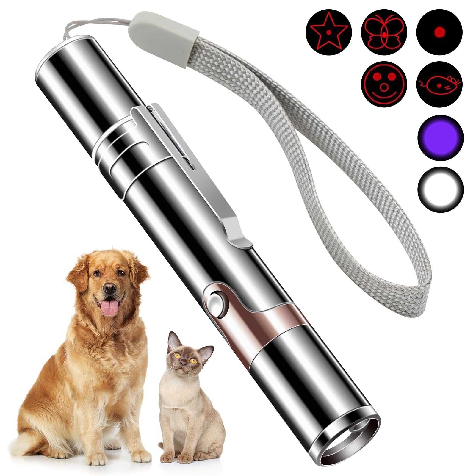 Cowjag Laser Pointer, Cat Toy Pointer For Indoor, Cat Mouse Toys Wand Light Pet Interactive Toys To Keep Cat Busy, For Kitten Ca