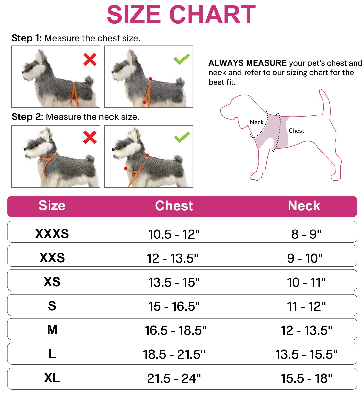 Joytale Step In Dog Harness,12 Colors,Breathable Mesh Vest Harness,Reflective Soft Padded Harnesses For Small And Medium Dogs,Hotpink,L