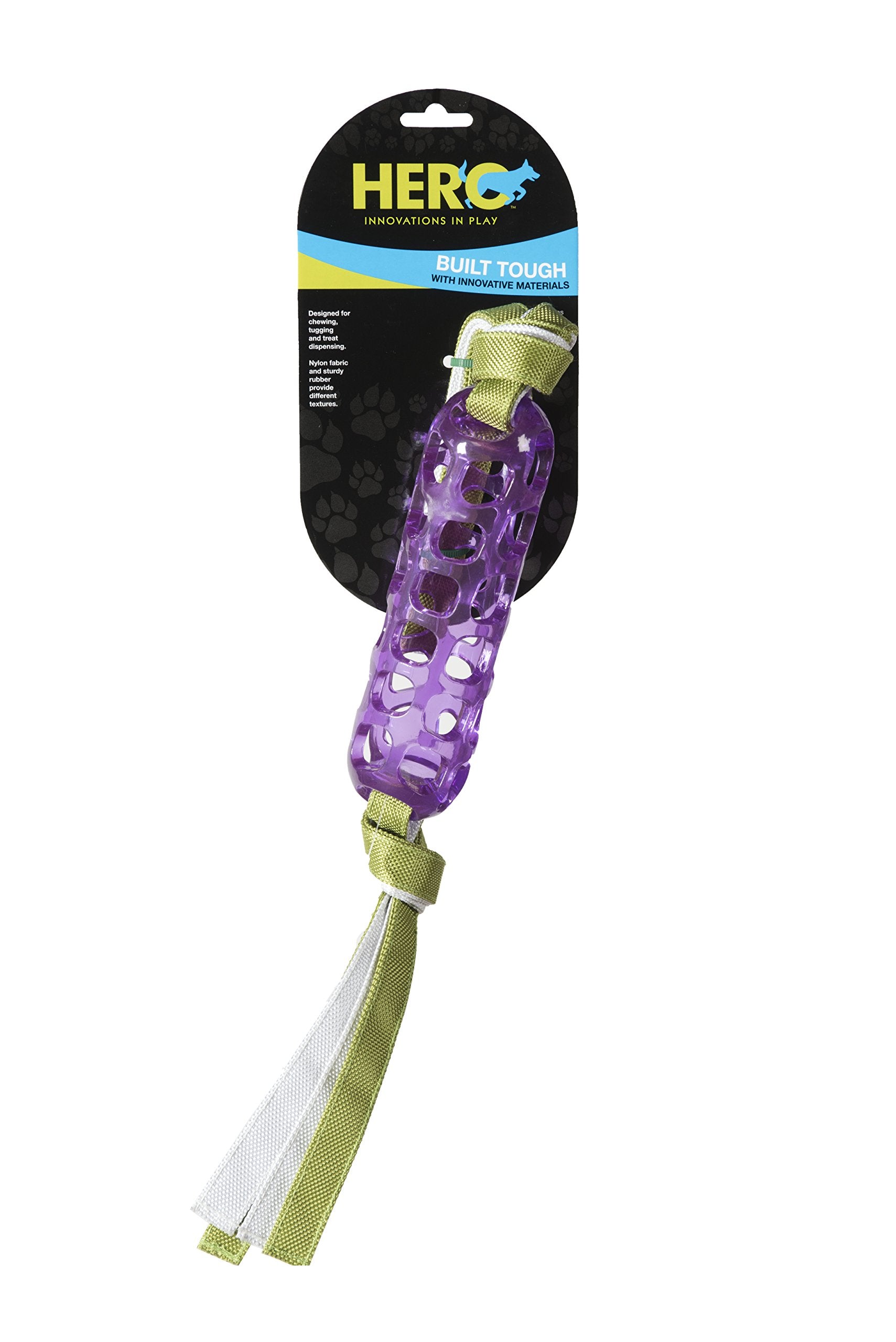 Caitec Corp (Caiab) Hero Tugtime Soft Rubber Baton, Purple Dog Toy