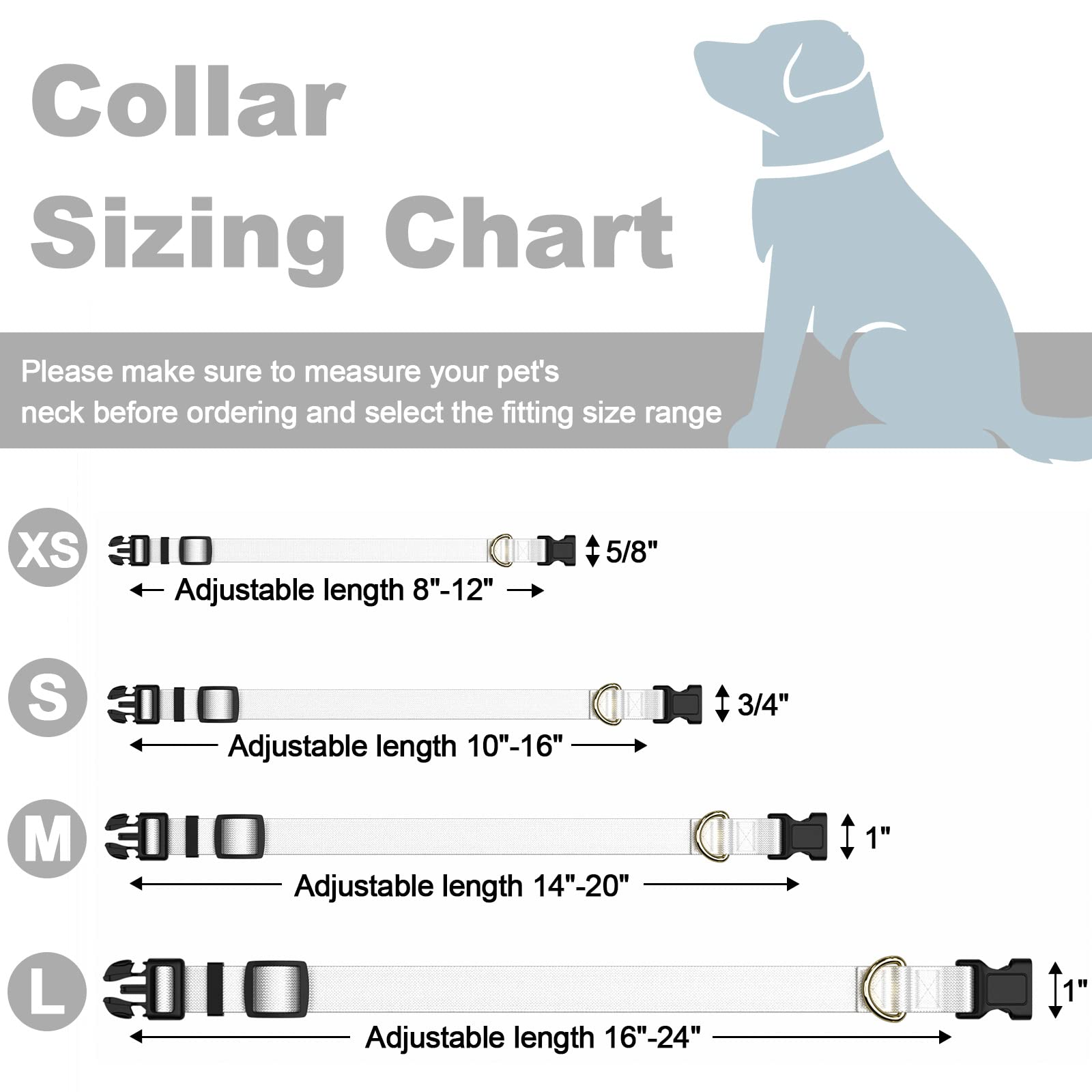 Rnivvi Dog Collar For Small Dogs, Classic Heavy Duty Adjustable Puppy Collar With Quick Release Buckle For Boy Girl & Female,Pet