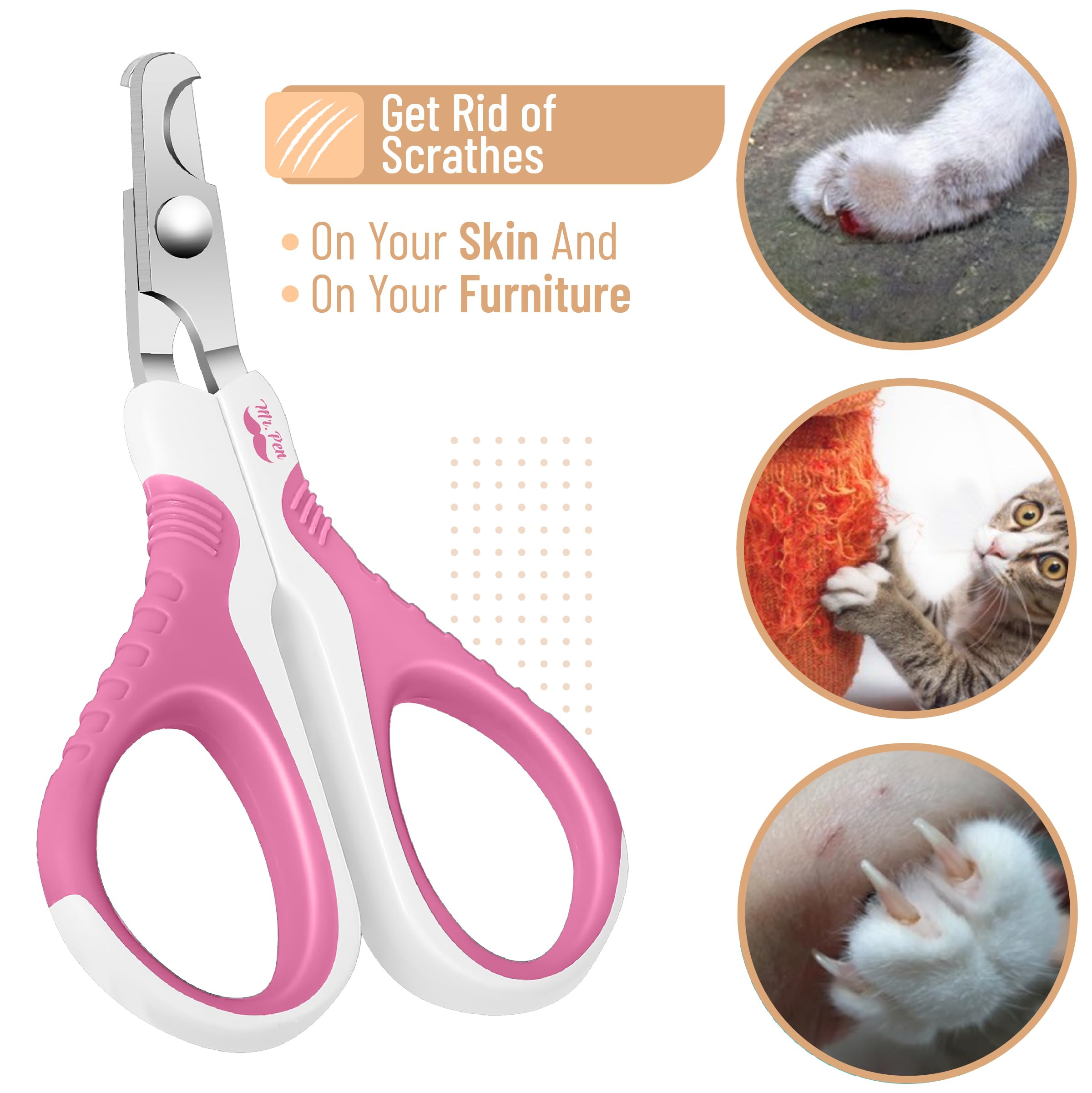 Mr. Pen- Cat Nail Clipper, Pink, Cat Nail Trimmer, Cat Nail Clippers, Cat Claw Clippers, Cat Clippers For Nails, Pet Nail Clippe
