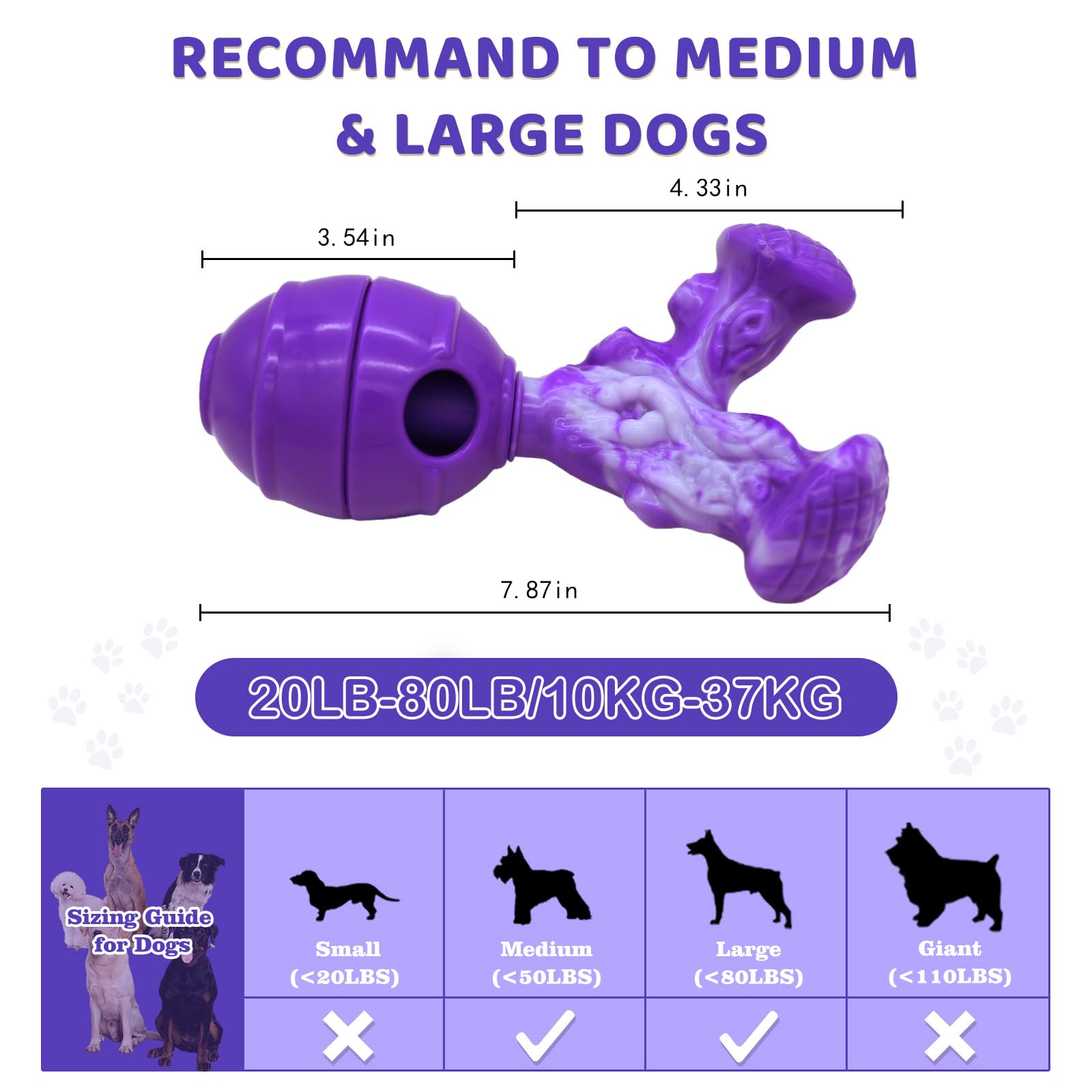 BoYoYo Interactive Dog Toys to Keep Them Busy, 3 in 1 Dog Puzzles for Smart Dogs, Treat Dispensing Toy for Large Dogs, Tough Che