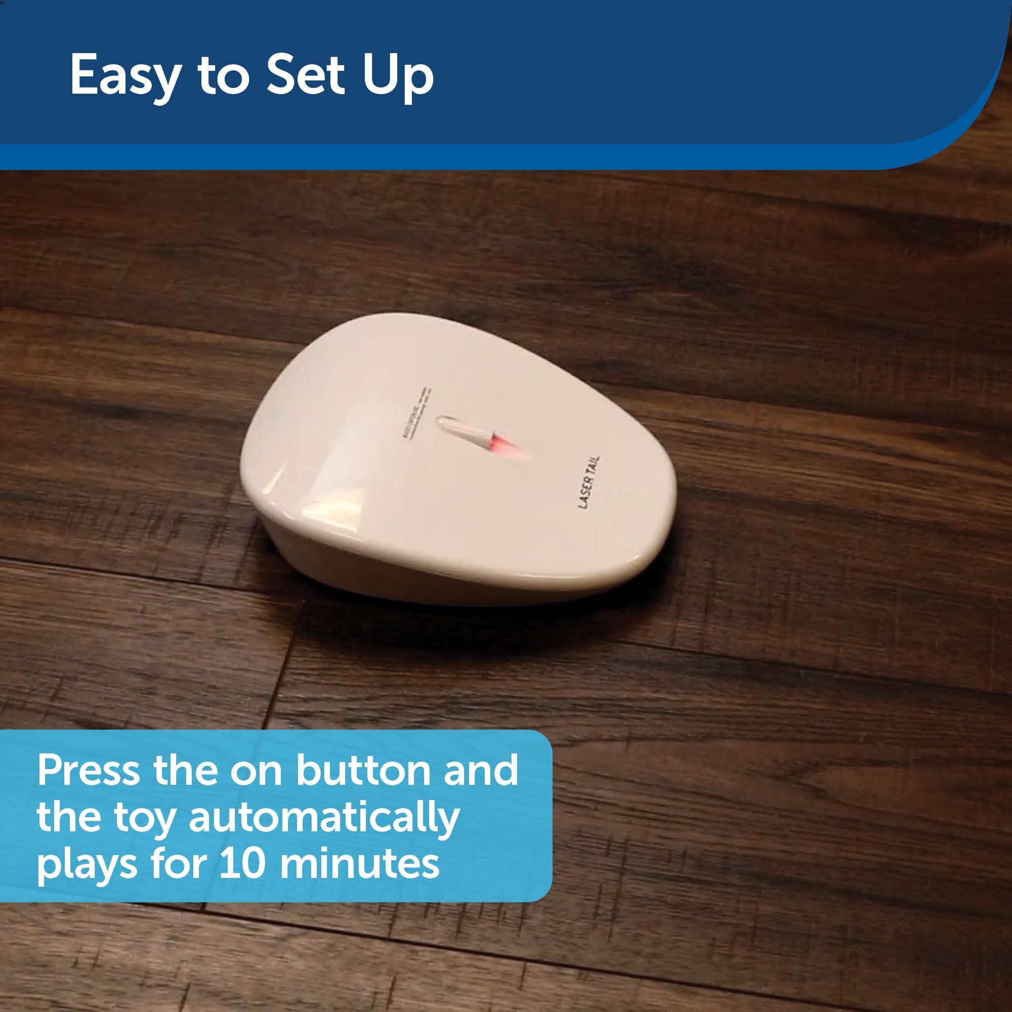 Petsafe Laser Tail Cat Toy - Fun And Safe Laser Light Game For Cats - Hands Free Play,White