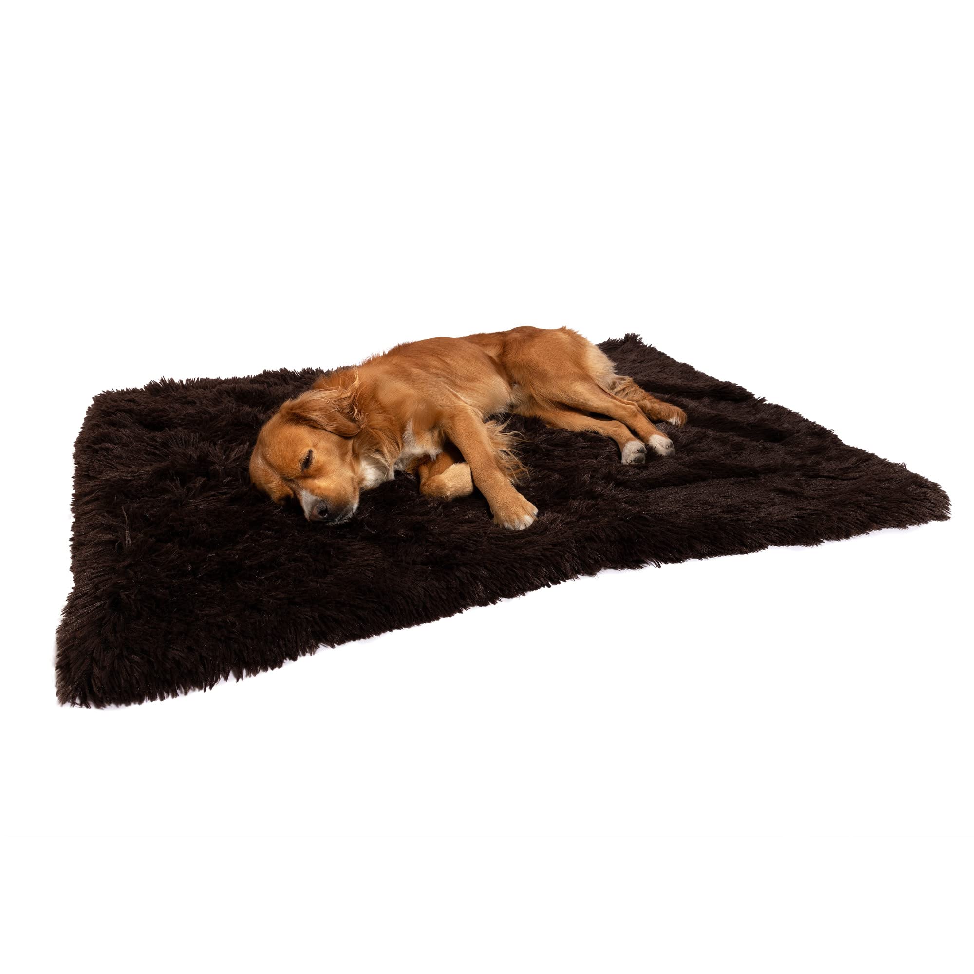 Best Friends By Sheri Calming Shag Fur Pet Throw Blanket, Darck Chocolate, 30'X40'