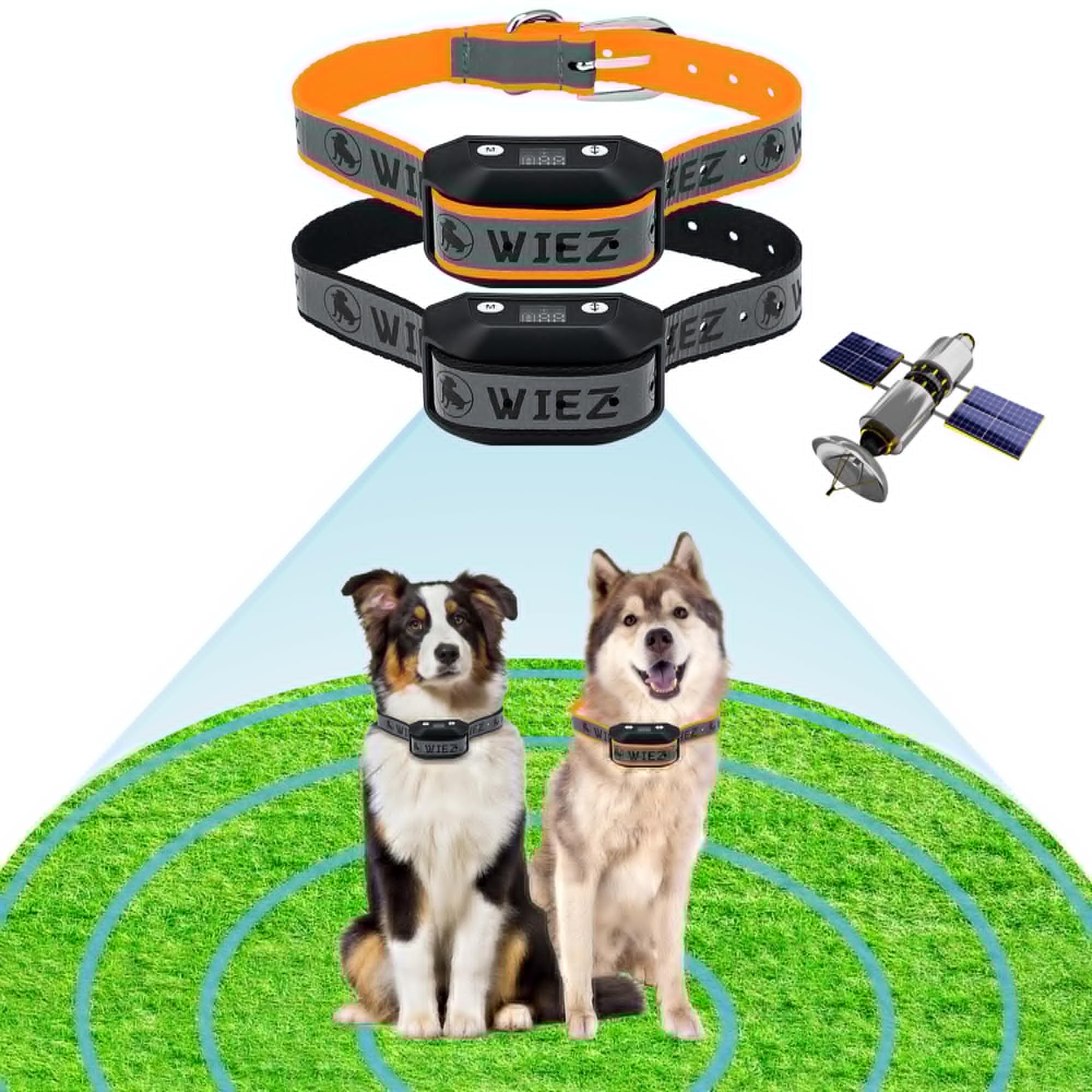 Gps Wireless Dog Fence, Electric Dog Collar Fence, Range 65-3281Ft, Adjustable Warning Strength, Rechargeable, Pet Containment S