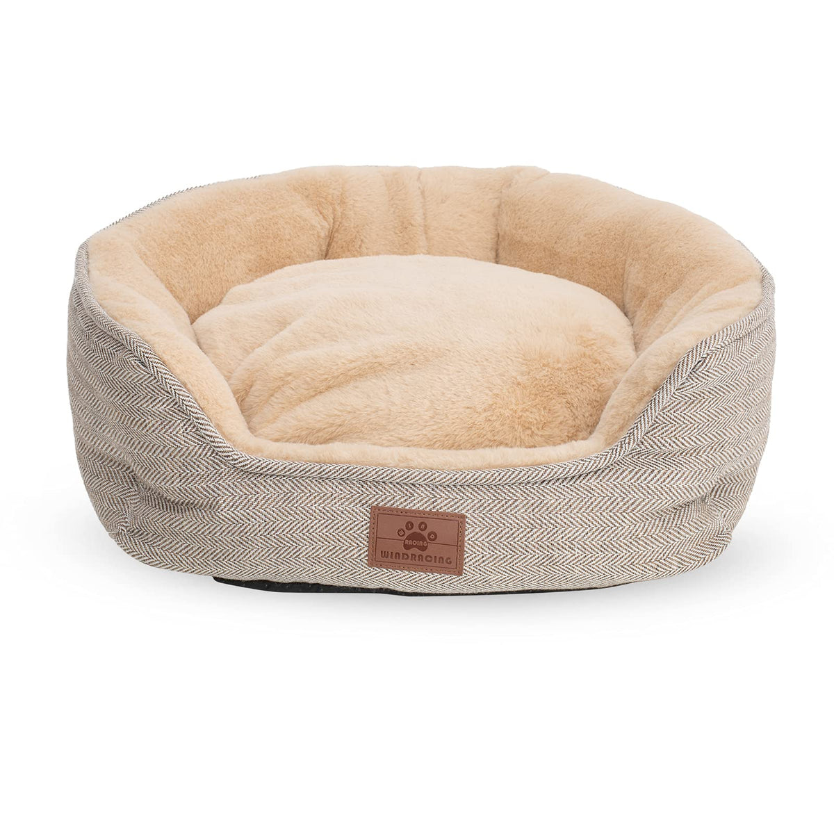 Windracing Medium Size Cat And Dog Beds, Fur Material, Removable Inner Pillow, Non-Skid And Waterproof Bottom, Superior Comfort, Washable