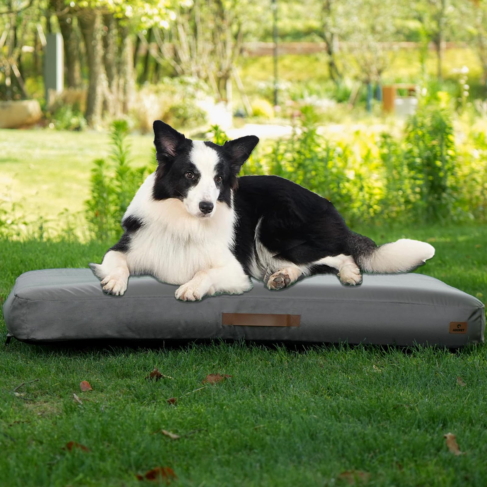 Abcpet Outdoor Inflatable Dog Bed For Medium Dogs, Outdoor Travel Dogs Met With Removeable Cover, Inflated Dog Bed Waterproof Su