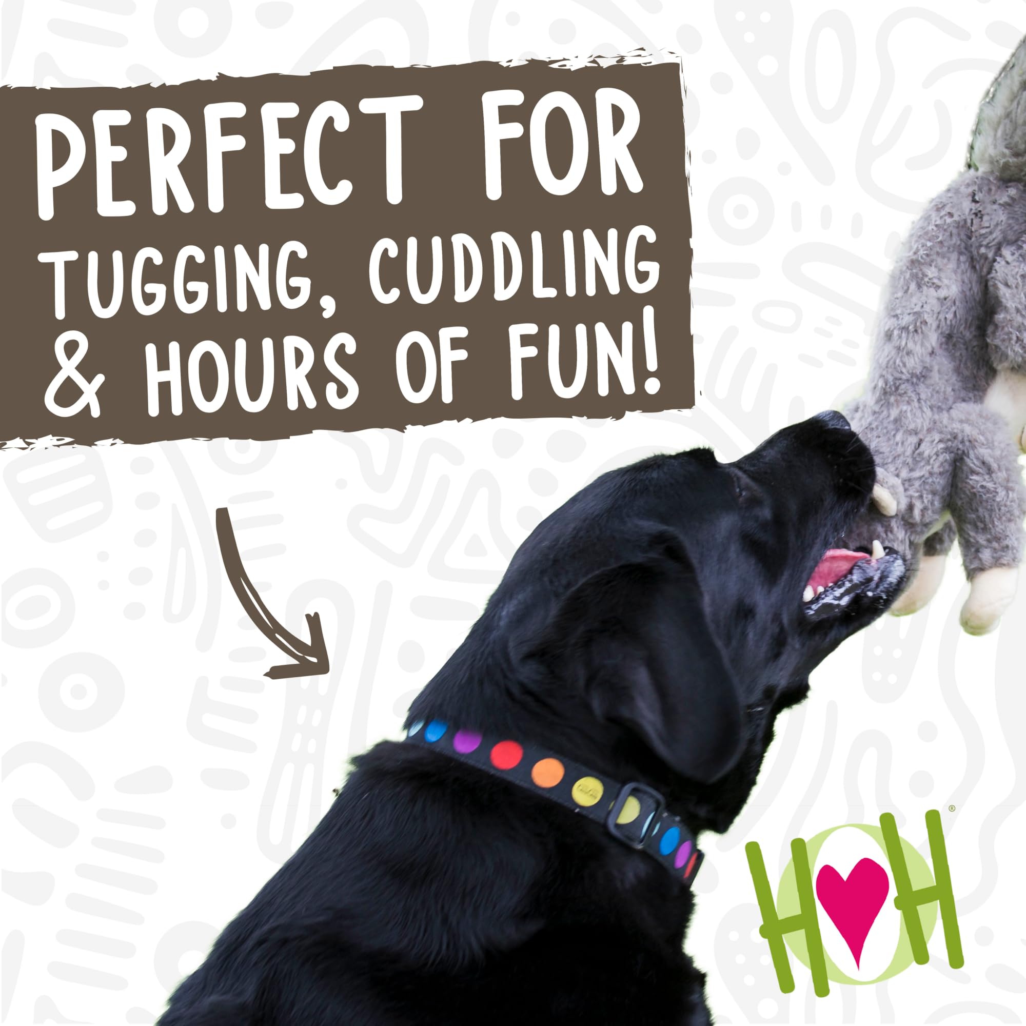 Hugglehounds Plush Dog Toys For Small Dogs & Aggressive Chewers - Squeaky Dog Toy - Soft Extra Durable Stuffed Pet Toy - Fluffy Knotless Puppy Toys - Best For All Breed|Small Plush Lil Feller Squirrel