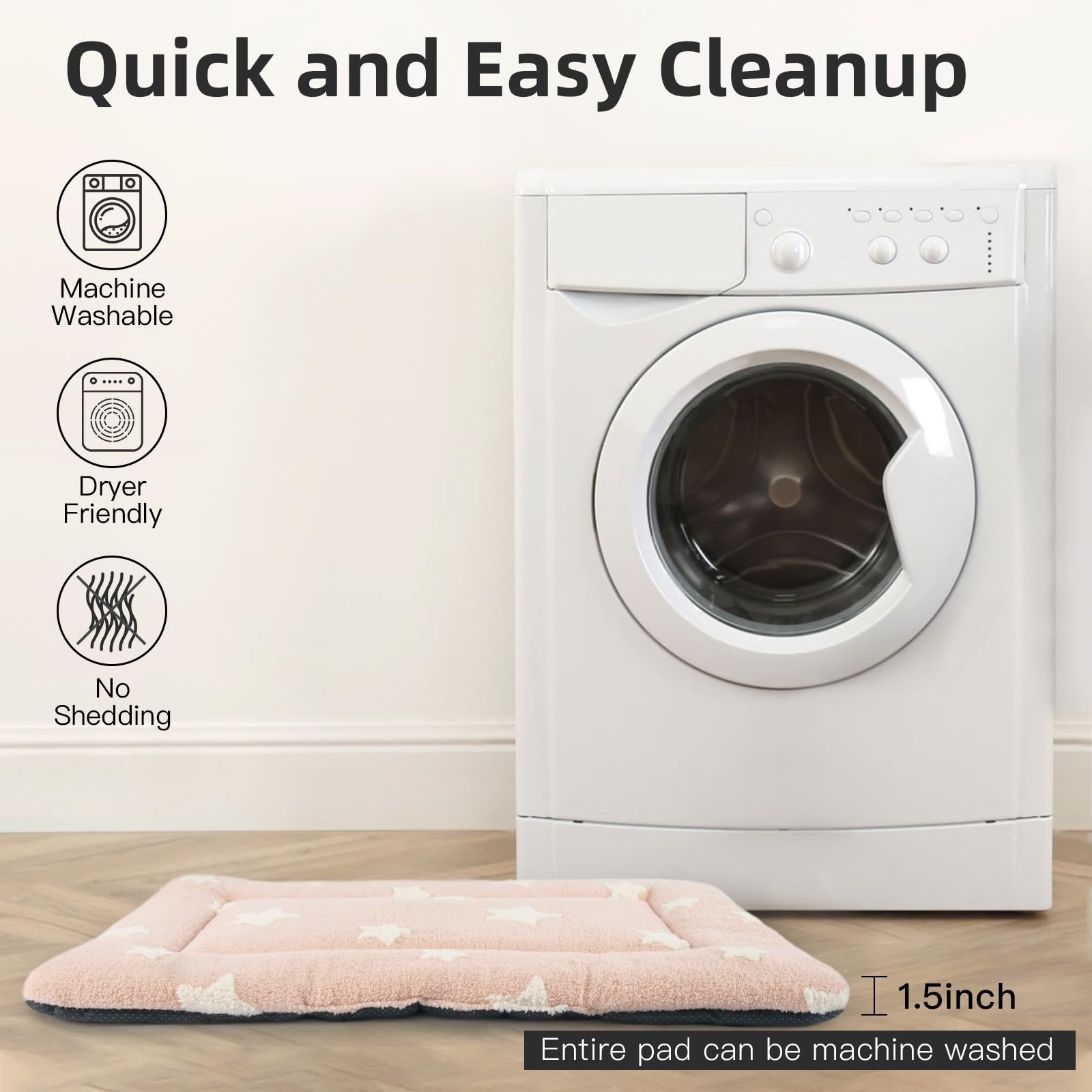 Mora Pets Dog Crate Pad Kennel Bed Crate Mat For Small Dogs Washable Cute Star Pet Bed For Dog Cage Ultra Soft Flat Puppy Cat Ki