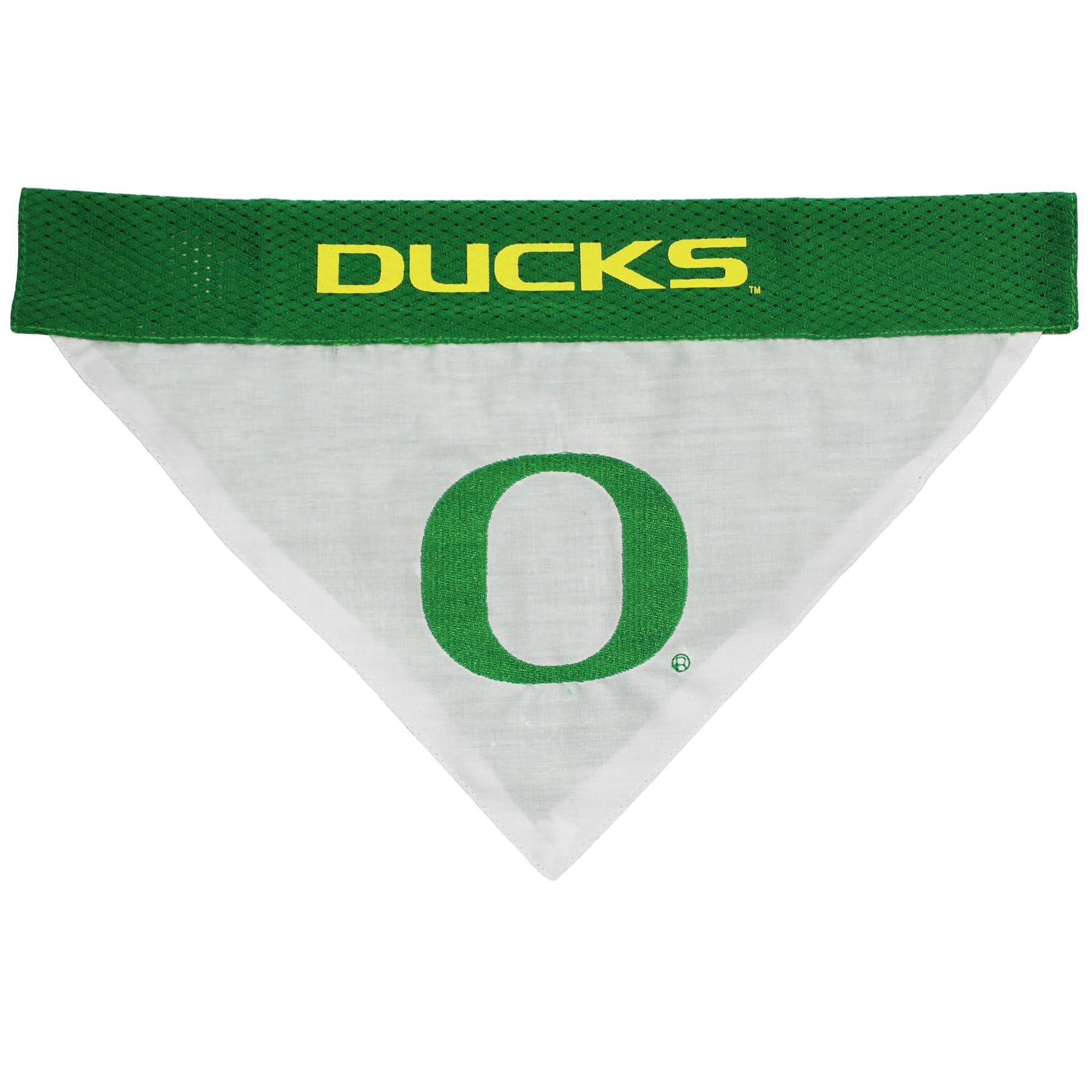 Pets First Collegiate Pet Accessories, Reversible Bandana, Oregon Ducks, Small/Medium