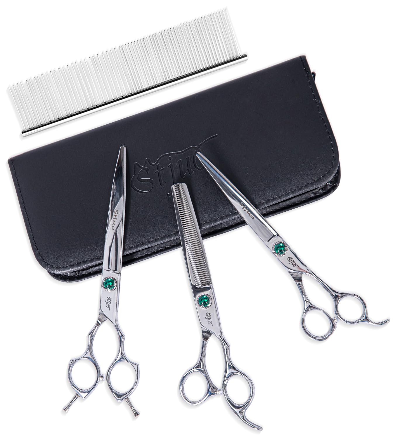 Stjuo Dog Grooming Scissors Set 4 In 1 Professional Pet Shears Made Of Japanese Advanced Stainless Steel Professional Grooming S