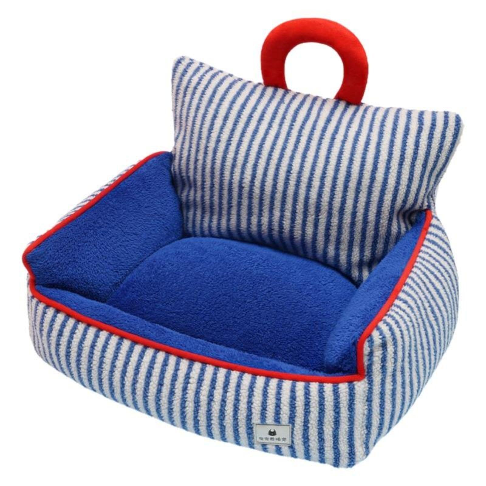 MERISHOPP Orthopedic Dog Bed, Intermediate Size, cleanable Removable Cover, Comfortable Couch Sofa, NonSlip Bottom Blue Sofa 55