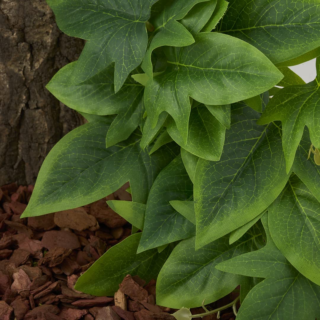 Woledoe Reptile Plants For Terrarium, Amphibian Habitat Decor Artificial Hanging Plants With Suction Cup - Fake Sweet Potato Vin