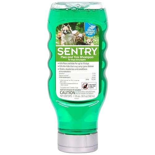 Sentry Pro Flea And Tick Shampoo For Dogs, Rid Your Dog Of Fleas, Ticks And Other Pests, Sunwashed Linen, 18 Oz