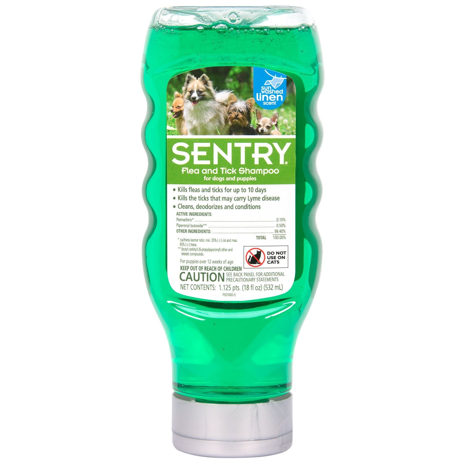 Sentry Pro Flea And Tick Shampoo For Dogs, Rid Your Dog Of Fleas, Ticks And Other Pests, Sunwashed Linen, 18 Oz