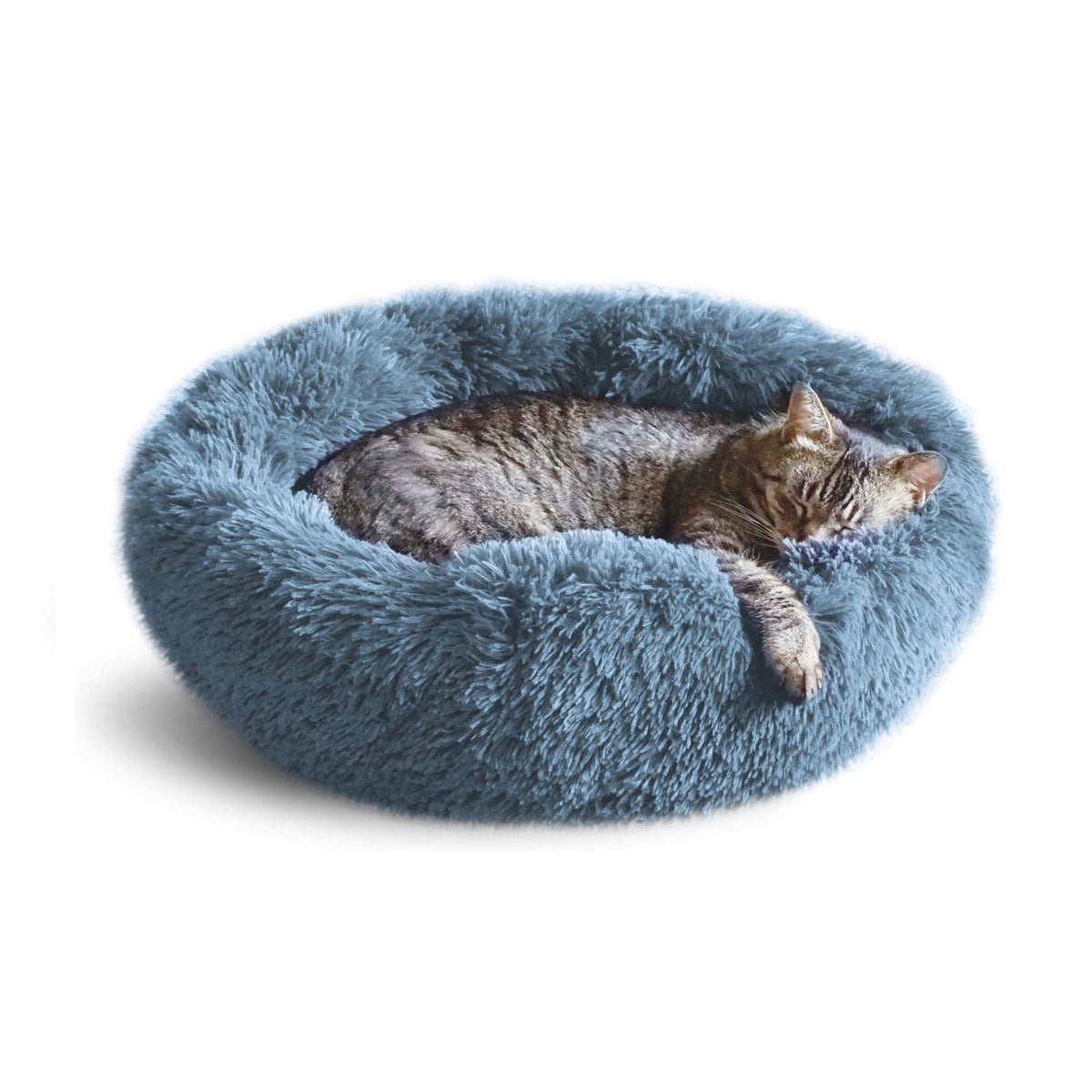 Whiskers  Friends Calming Cat Bed, Cat Beds For Indoor Cats, Small Dog Bed, Large Cat Bed, Cute Fluffy Round Donut Cat Beds  Fur
