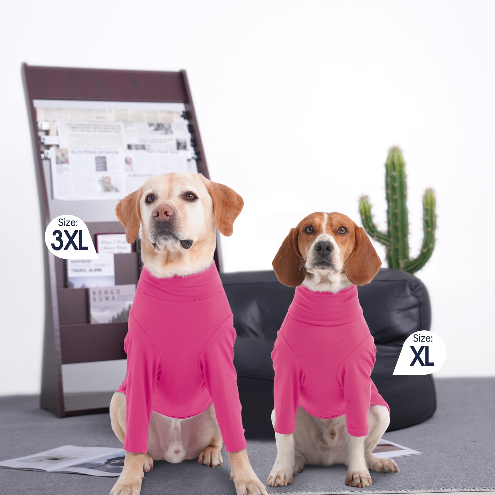 Iecoii Large Dog Tshirt,Dog Stretchy Jumpsuit Dog T-Shirt Pajamas For Large Dogs Girl Boy,Long Sleeve Dog Shirt For Extra Large