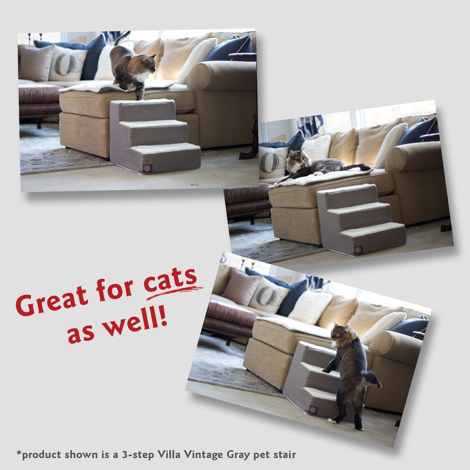 4 Step Portable Pet Stairs By Majestic Pet Products Villa Aubergine Steps for Cats and Dogs Purple
