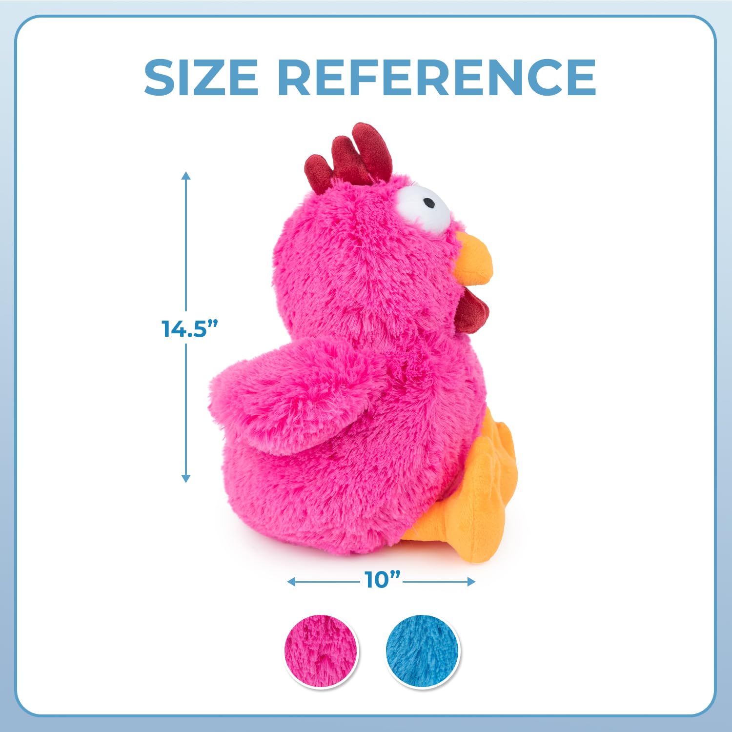 Best Pet Supplies Mrs. Cluck Interactive Squeaky Plush Toy For Small And Medium Breed Puppies Or Dogs - Mrs. Cluck (Fuchsia)