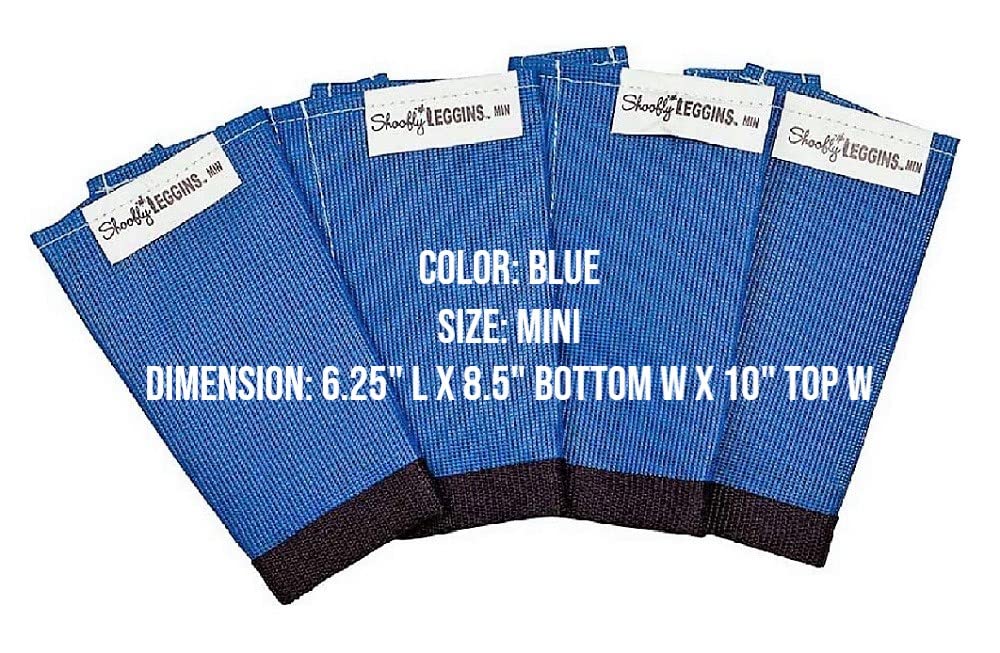 SHOOFLY Horse Leggins, Patented Loose Fitting Boots, Breathable Plastic Mesh (Blue/Mini)