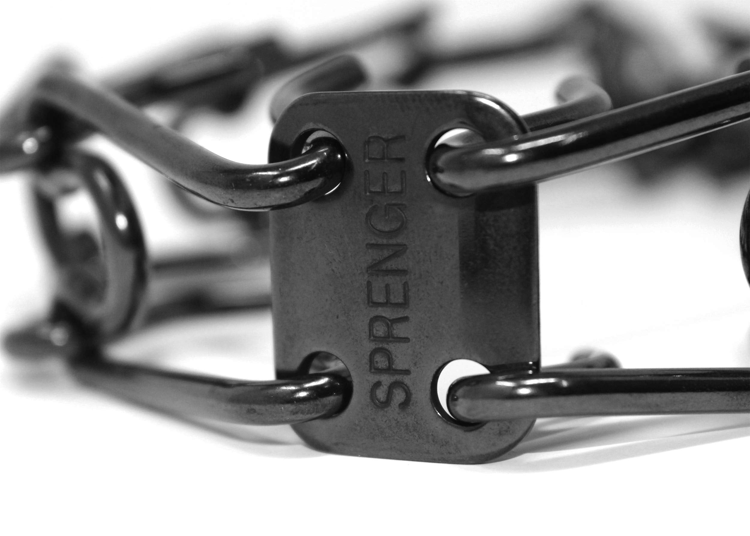 Herm Sprenger Black Stainless Steel Prong Dog Training Collar With Swivel Ultra-Plus Pet Pinch Collar No-Pull Collar For Dogs Anti Pull Training Collar Made In Germany 4Mm X 25In Large