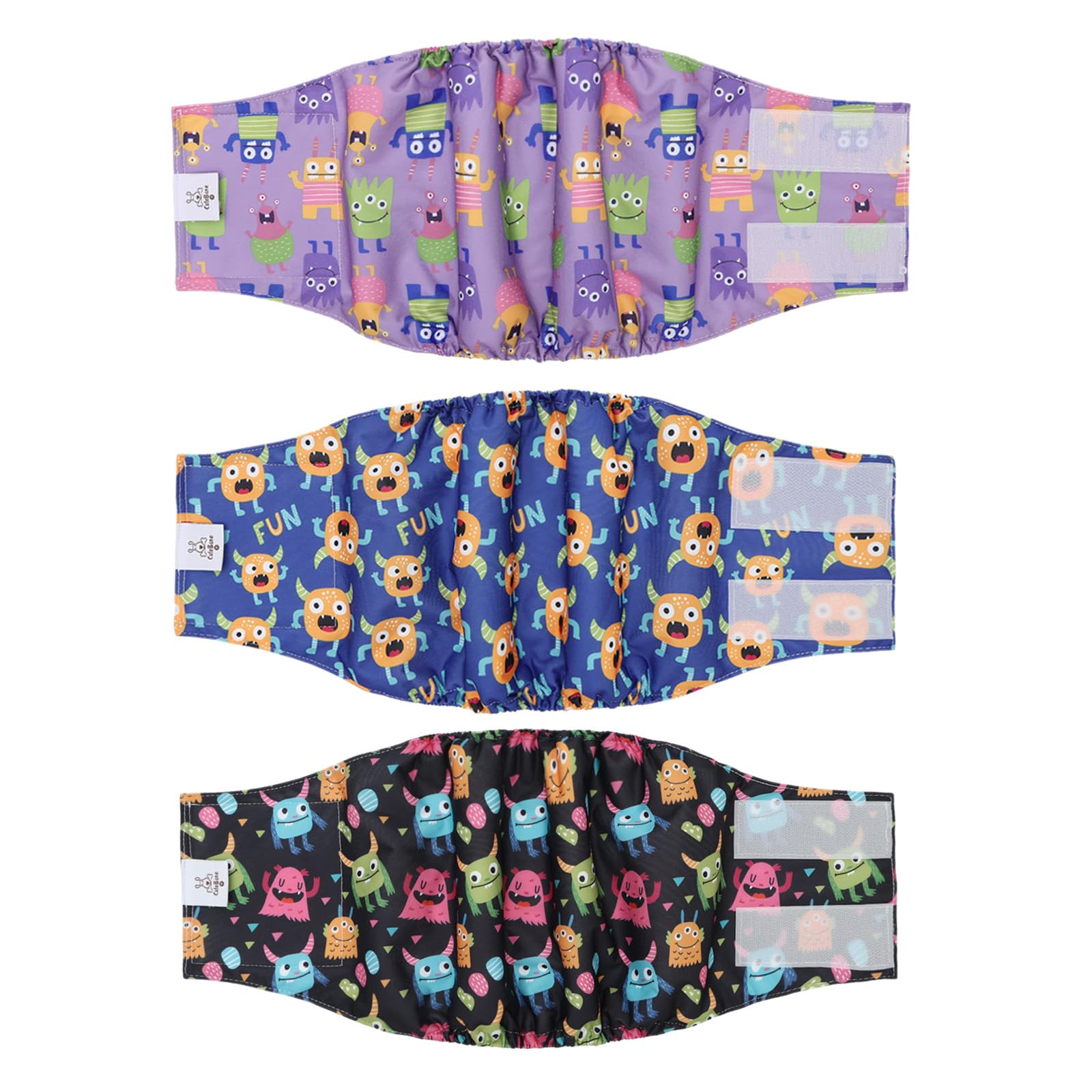 Cutebone Dog Diapers Male Belly Bands 3 Pack For Male Dogs Reusable Puppy Wraps Dm64M