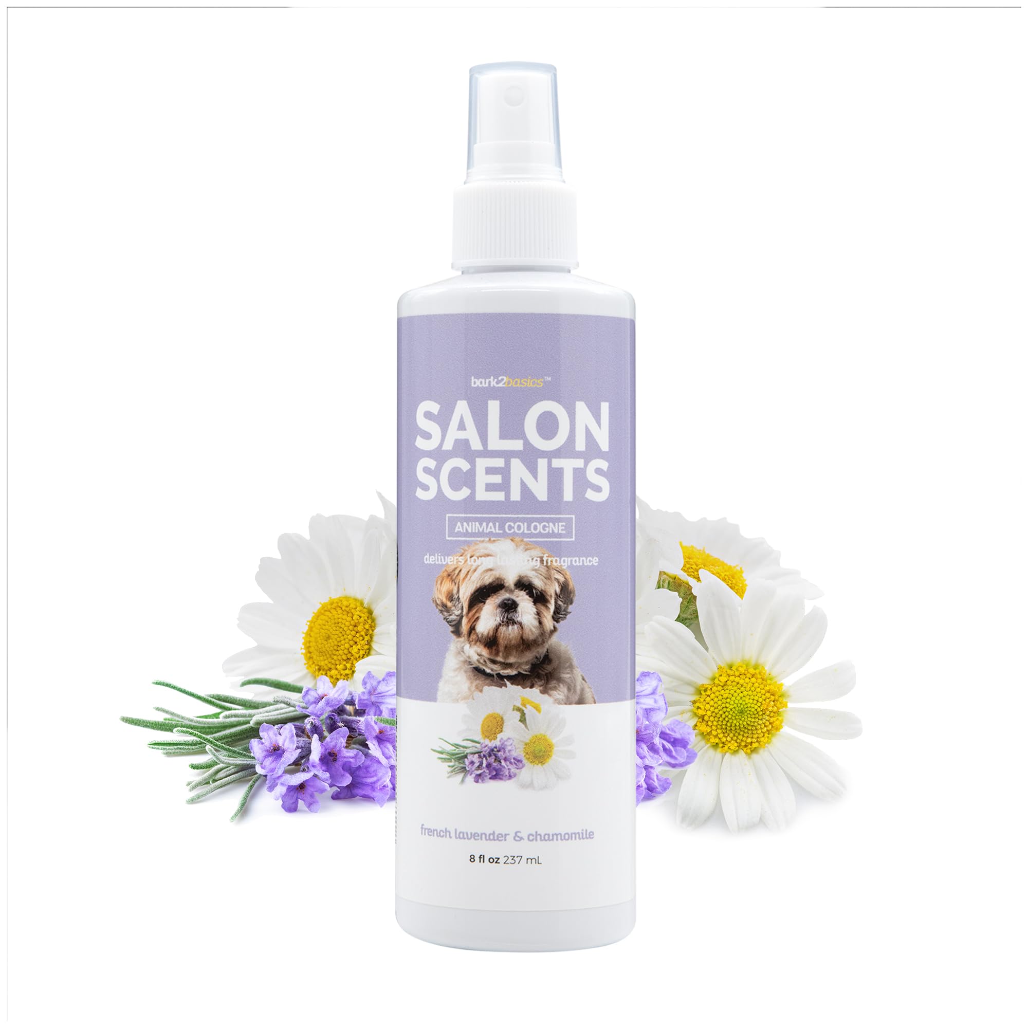 Bark2Basics Salon Scents Pet Grooming Cologne - 8 Oz, Natural Professional Perfume For Dogs And Cats, Long Lasting, Deodorizing,