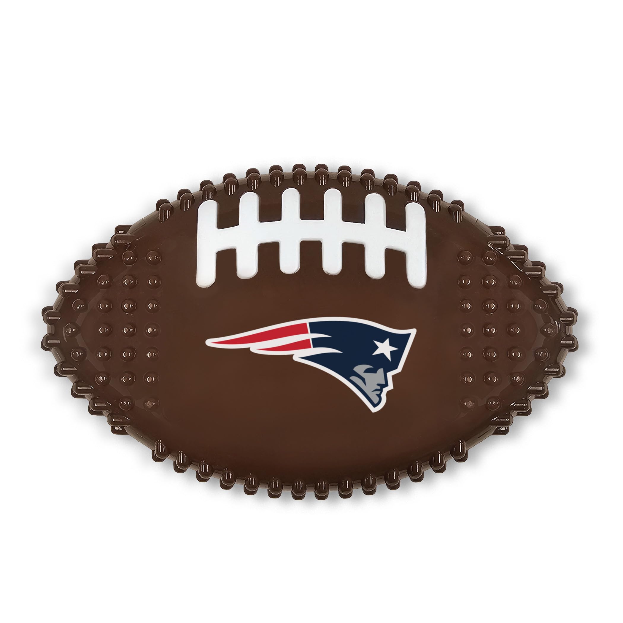 Nfl New England Patriots Mega-Chew Hard Nylon Bacon-Flavored Dog Bone Football Chew Toy Interactive Tasty Fun Dog Chew Toy. Inde