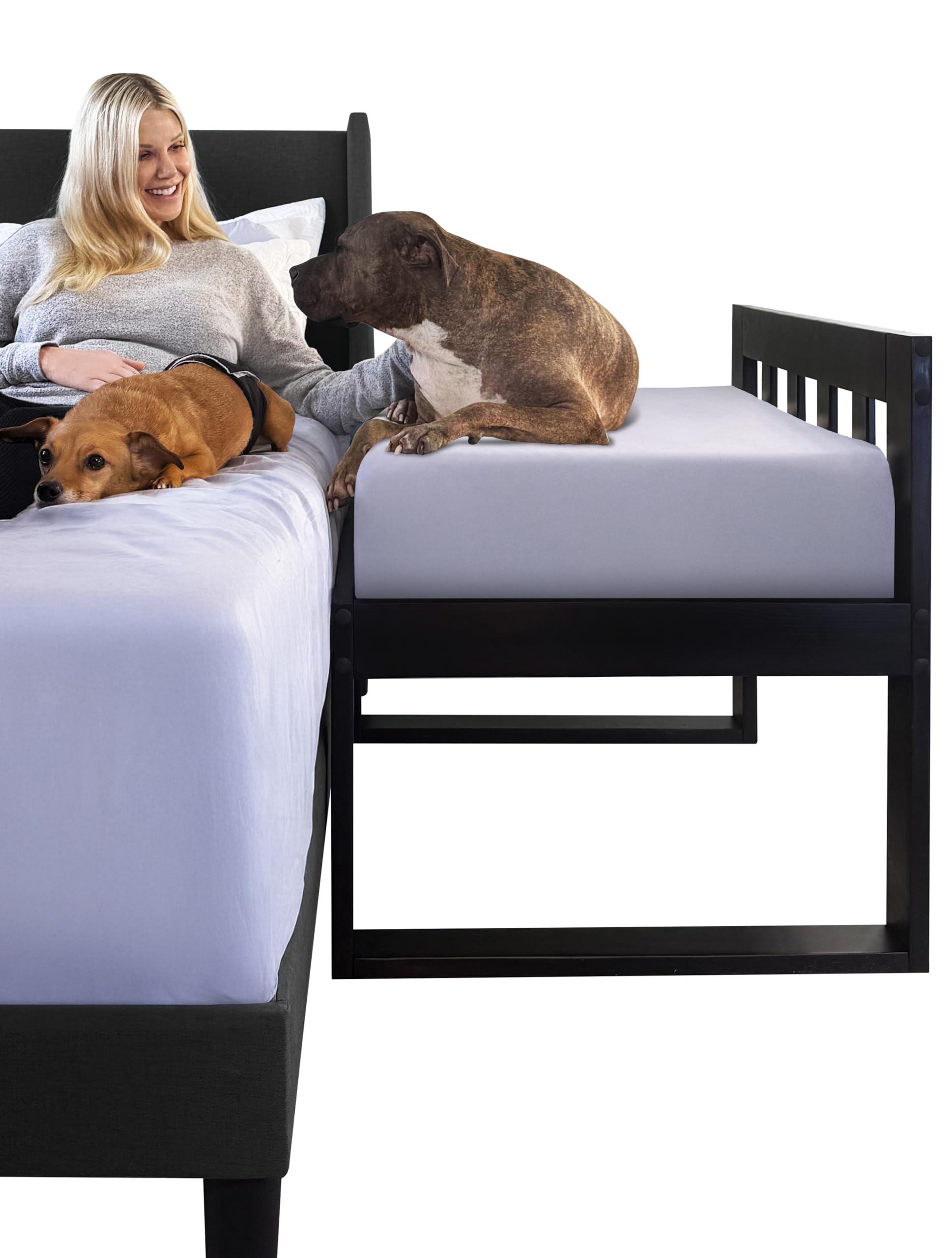 Bedside Dog Bed Mattress Only - Extra Thick Orthopedic Memory Foam Pet Bed With Cooling Gel, Waterproof And Protective Cover, Ra