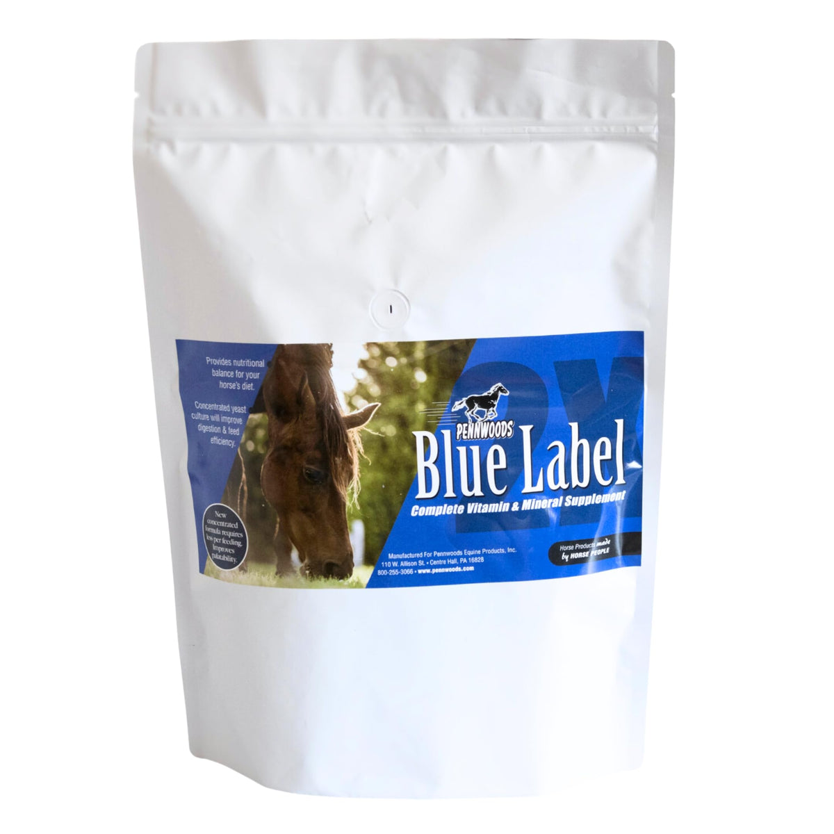 Pennwoods Equine Products Blue Label 2x - 4 LBS | Horse Vitamin | Strength | Horse Supplement | Improve Digestion | Feed Efficie