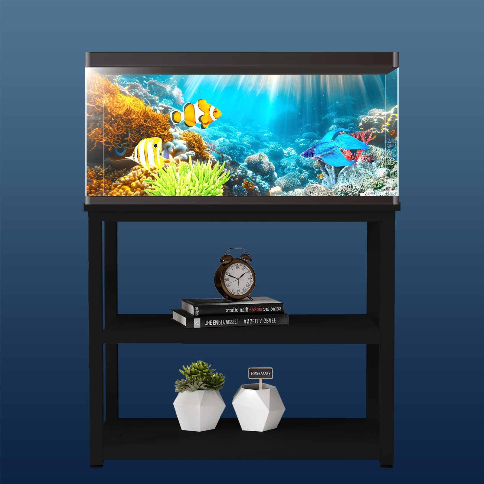 Avolander Aquarium Background, Ocean Fish Tank Background, Terrarium Background Vinyl 30 x 16 inches