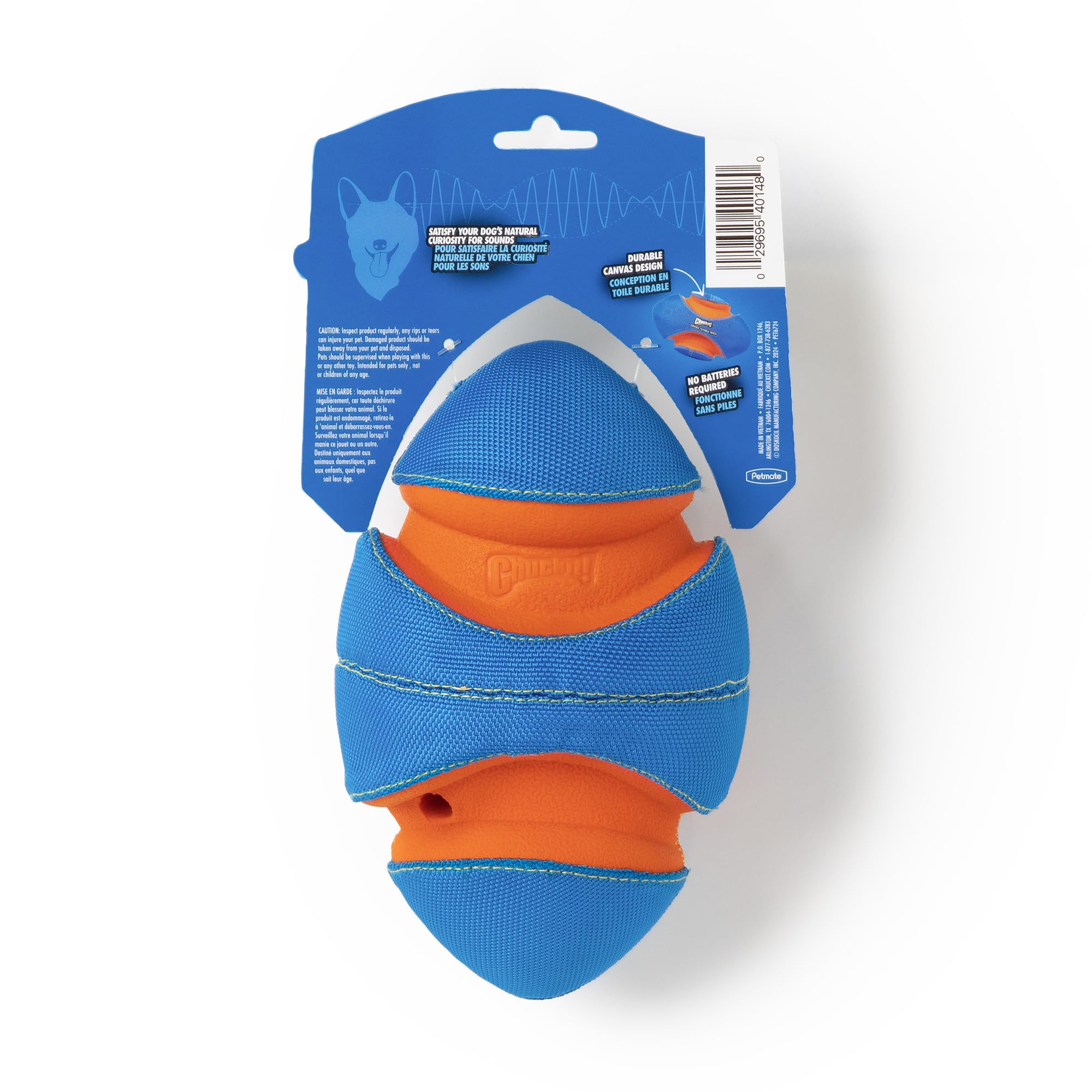 Chuckit! Giggle Fumble Fetch Ball Dog Toy (7.9 Inch Diameter) Giggle Sounds Dog Toy (No Batteries Required), For All Breeds