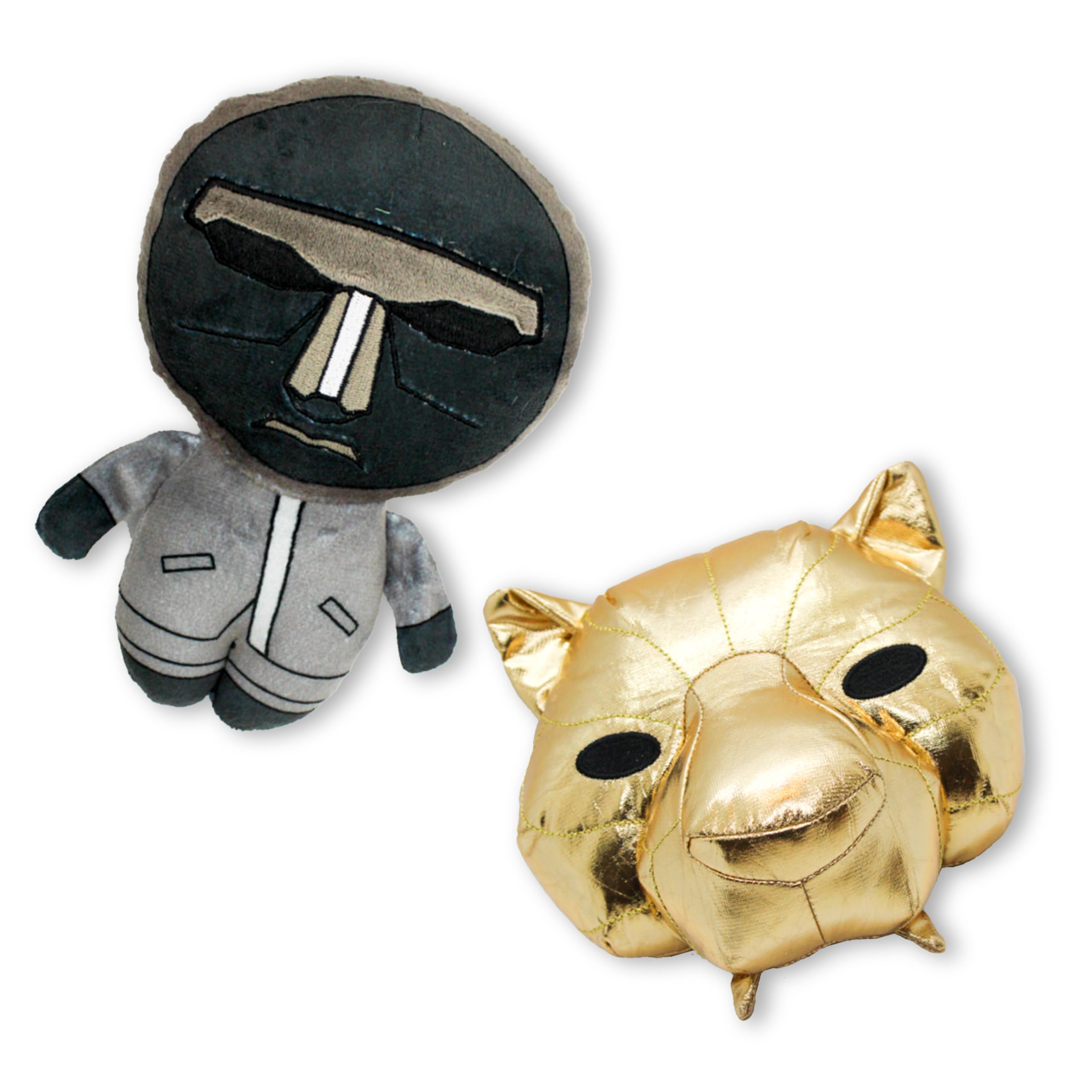 design LAB, Inc. Squid Game Collectible Dog Toy - Hwang in-ho & VIP Mask, Squeaky Plush, One Size, Multi Color