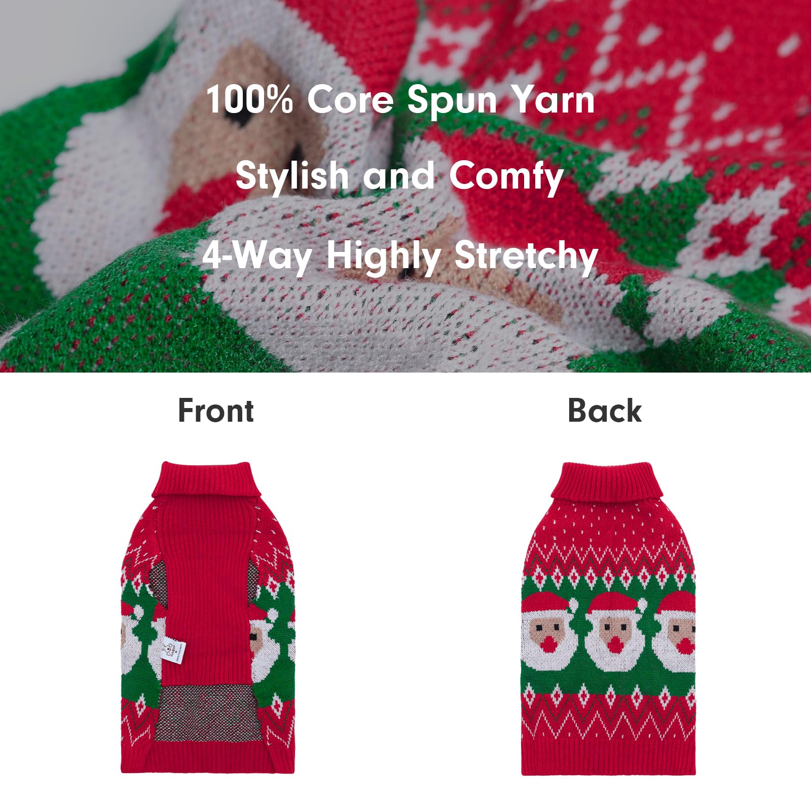 Cutebone Christmas Dog Sweater - Xmas Sweater For Small And Medium Dogs, Pet Winter Pullover Coat For Chihuahua Yorkie Teacup Do