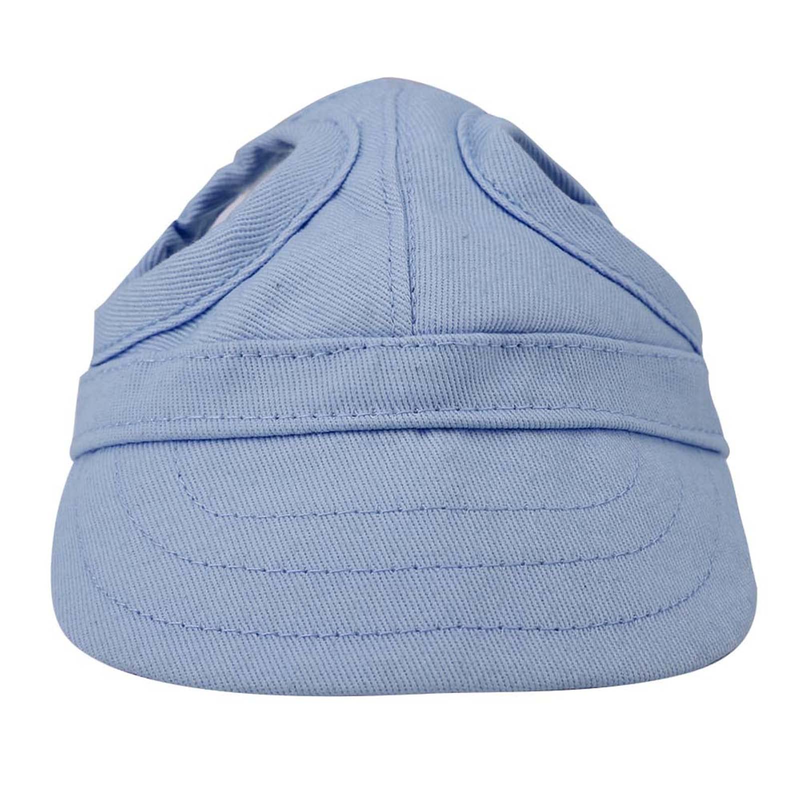 Generic Dog Baseball Hat, Blue, L - Uv Protection, Ear Holes